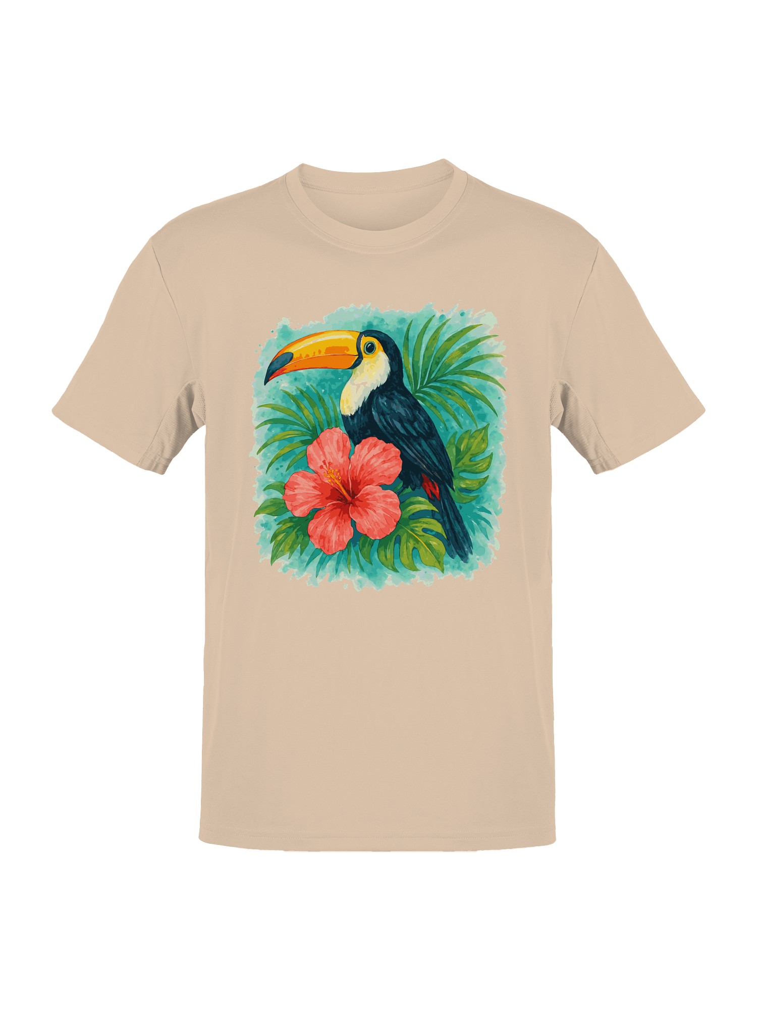 Tropical Toucan and Hibiscus Art Men’s T-shirt