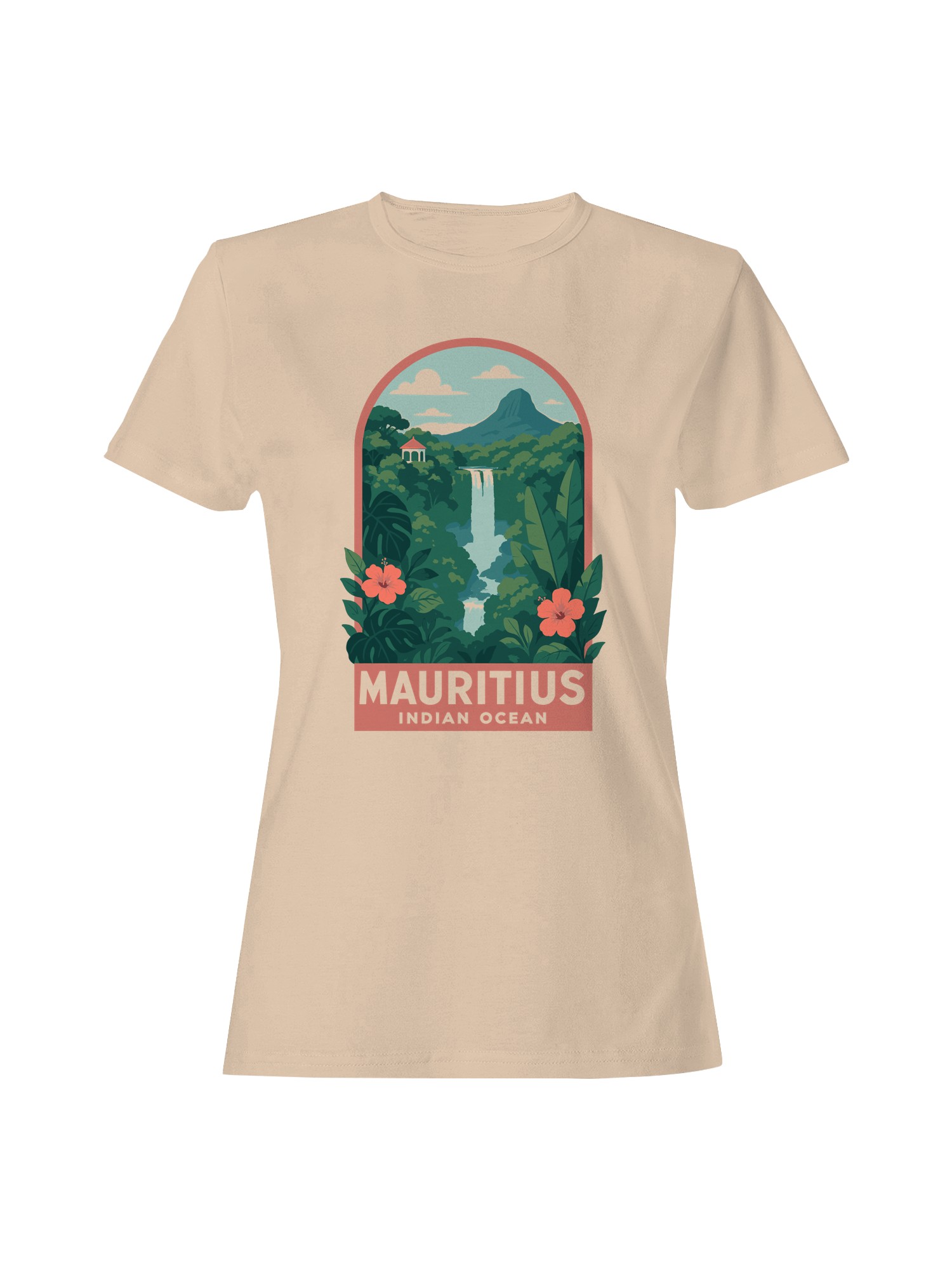 Mauritius Waterfall Paradise Art Women’s T-shirt