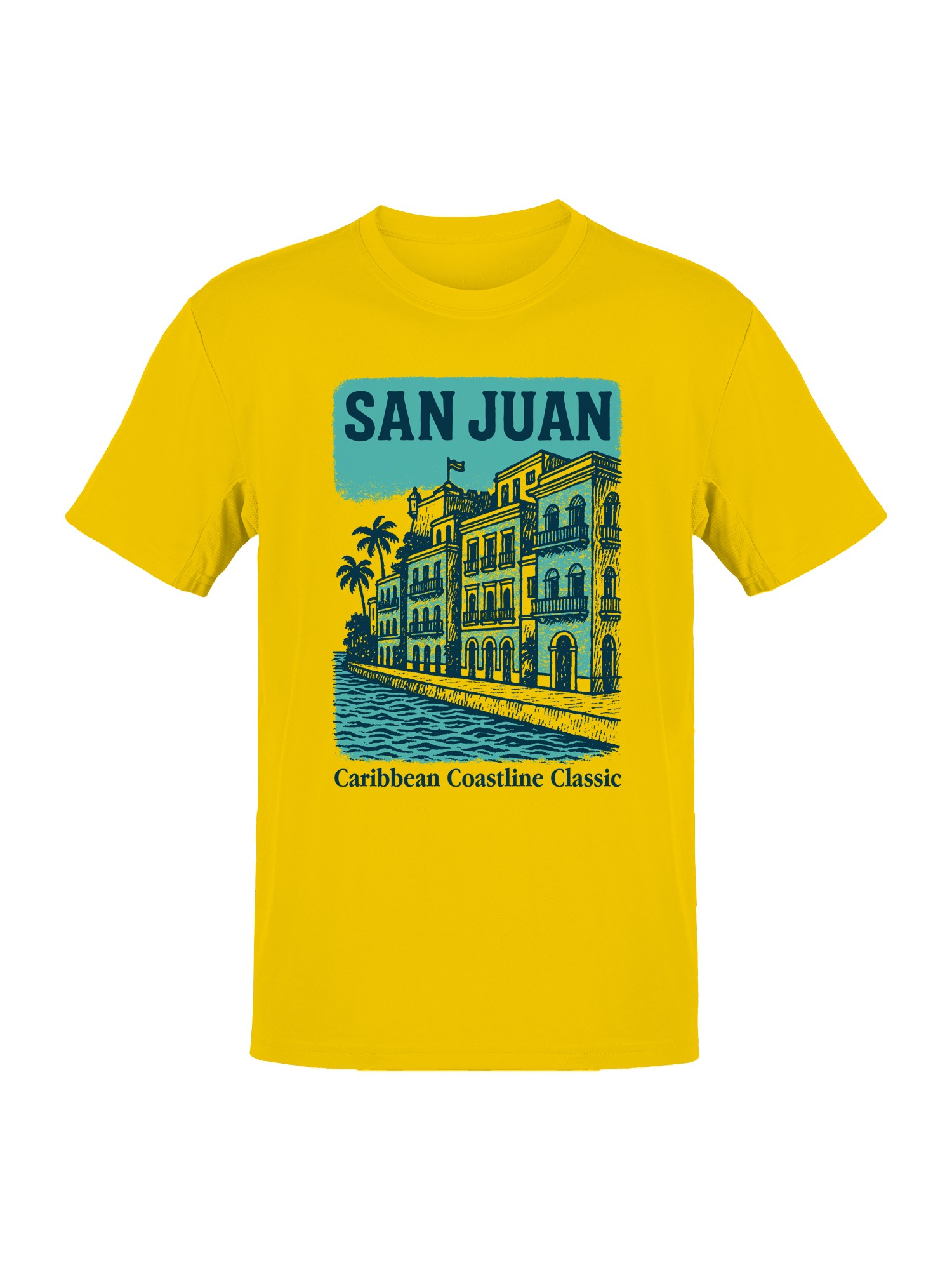 San Juan Caribbean Coastline Art Men’s T-shirt
