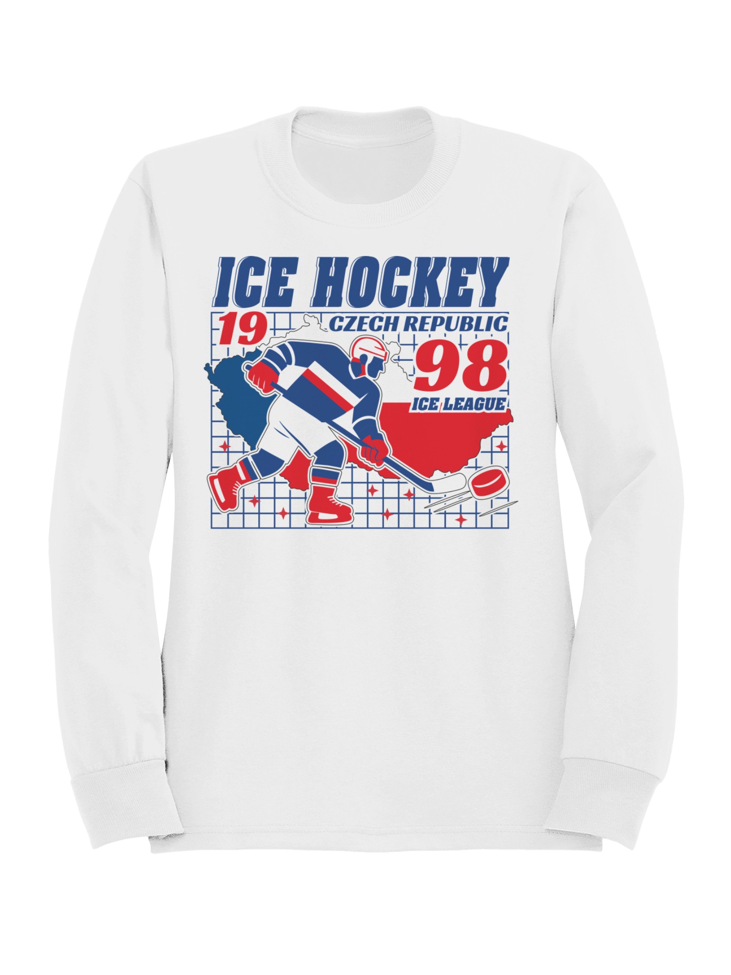 Czech Republic Ice Hockey 98 League Men’s Sweatshirt