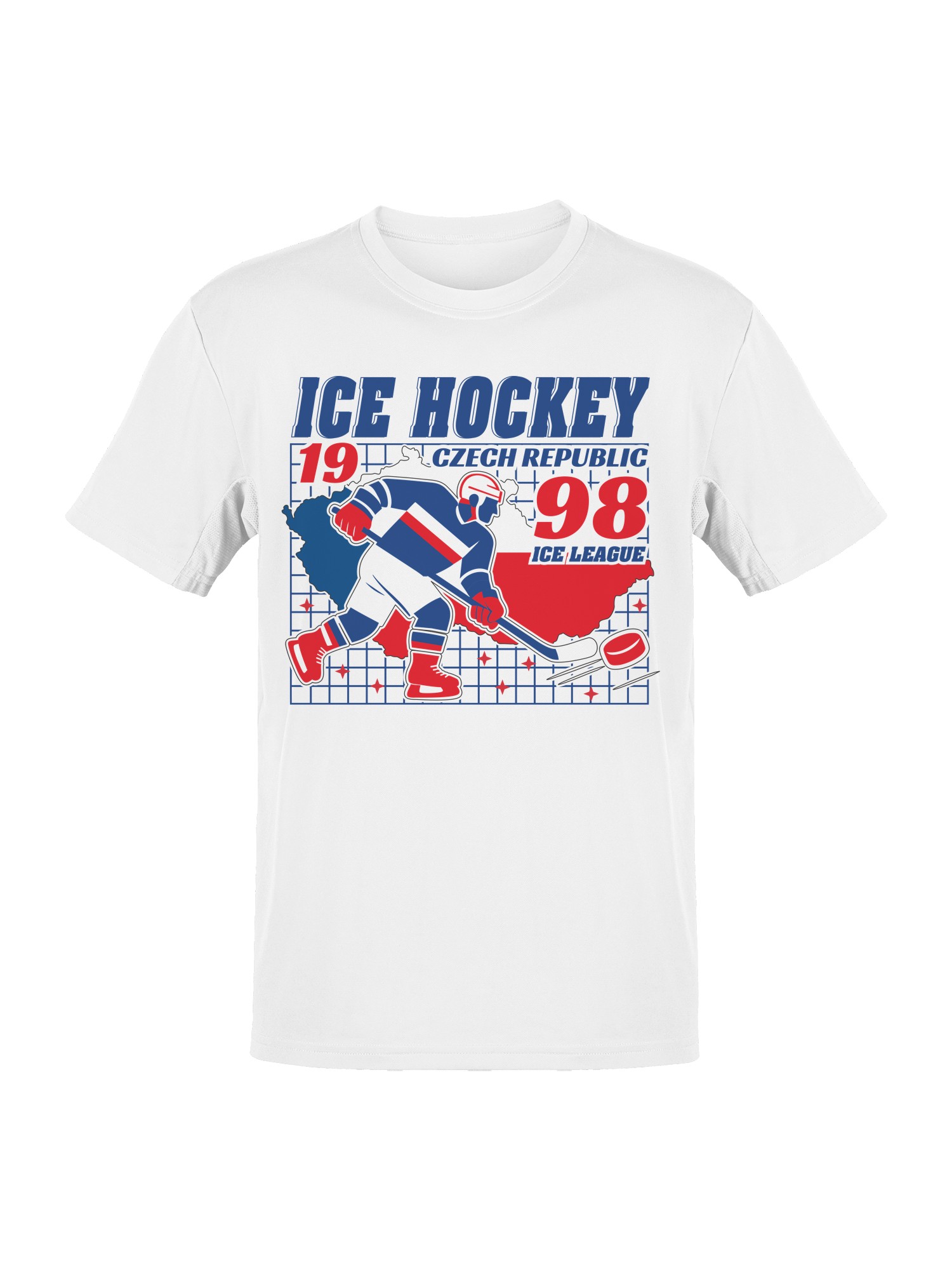 Czech Republic Ice Hockey 98 League Men’s T-shirt