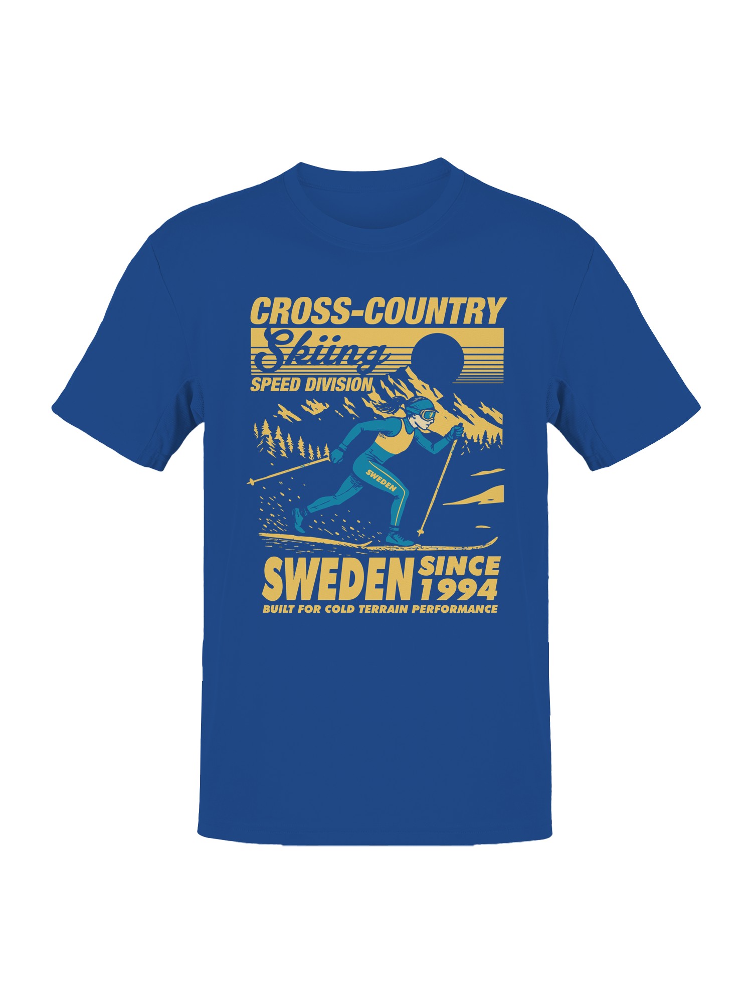 Sweden Cross-Country Skiing Graphic Men’s T-shirt