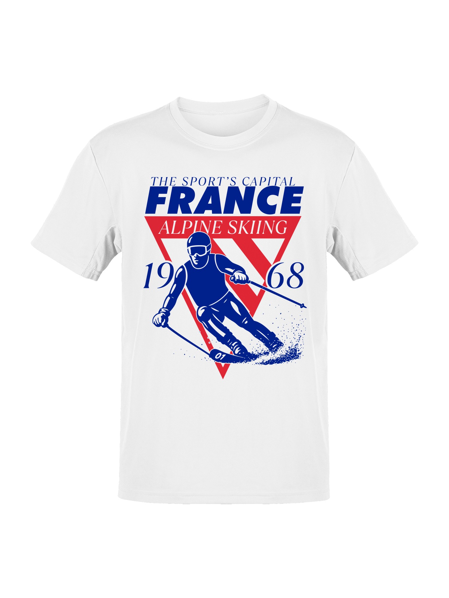 France 1968 Alpine Skiing Design Men’s T-shirt