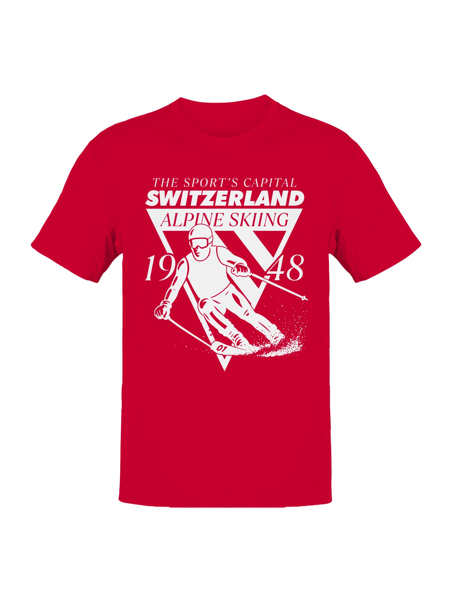 Alpine Skiing Switzerland 1948 Men’s T-shirt