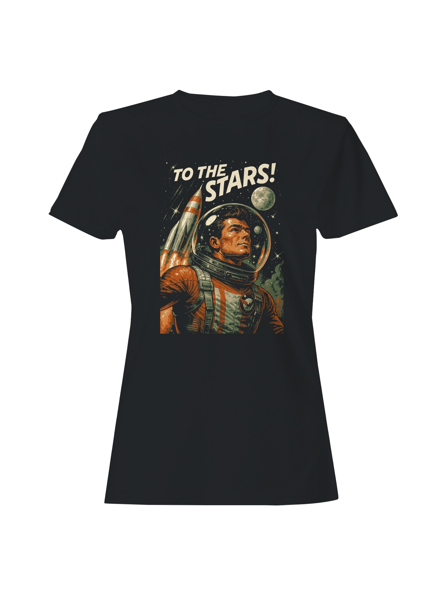 Retro Space Adventure: To The Stars Women’s T-shirt