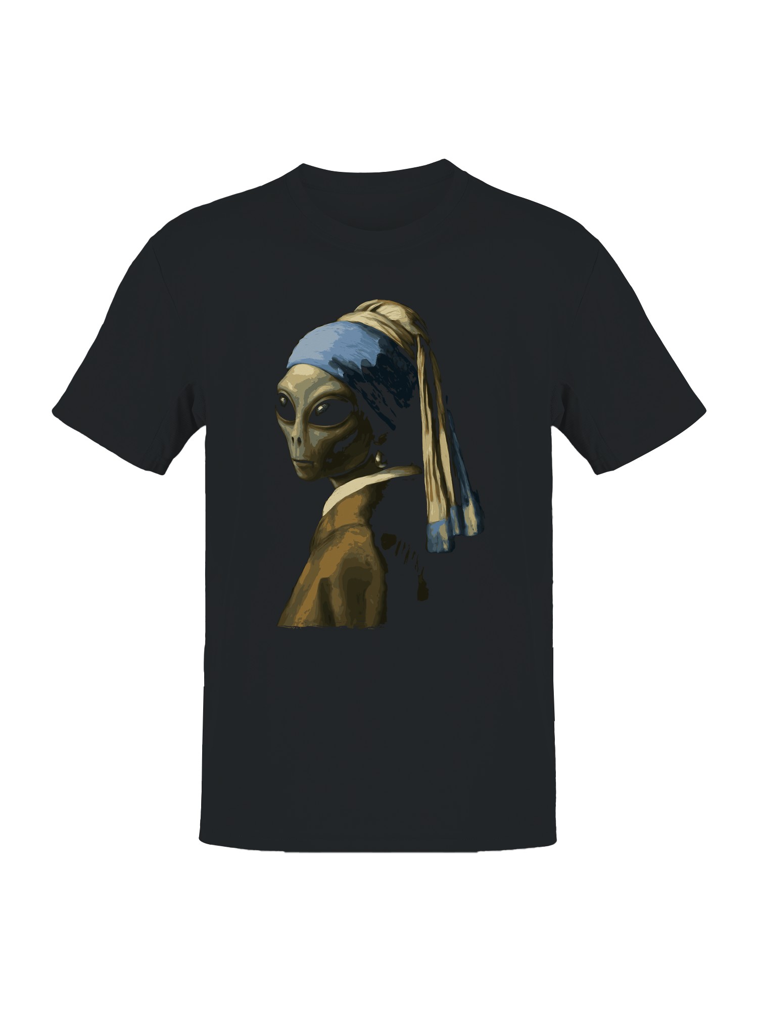 Alien with a Pearl Earring Art Men’s T-shirt