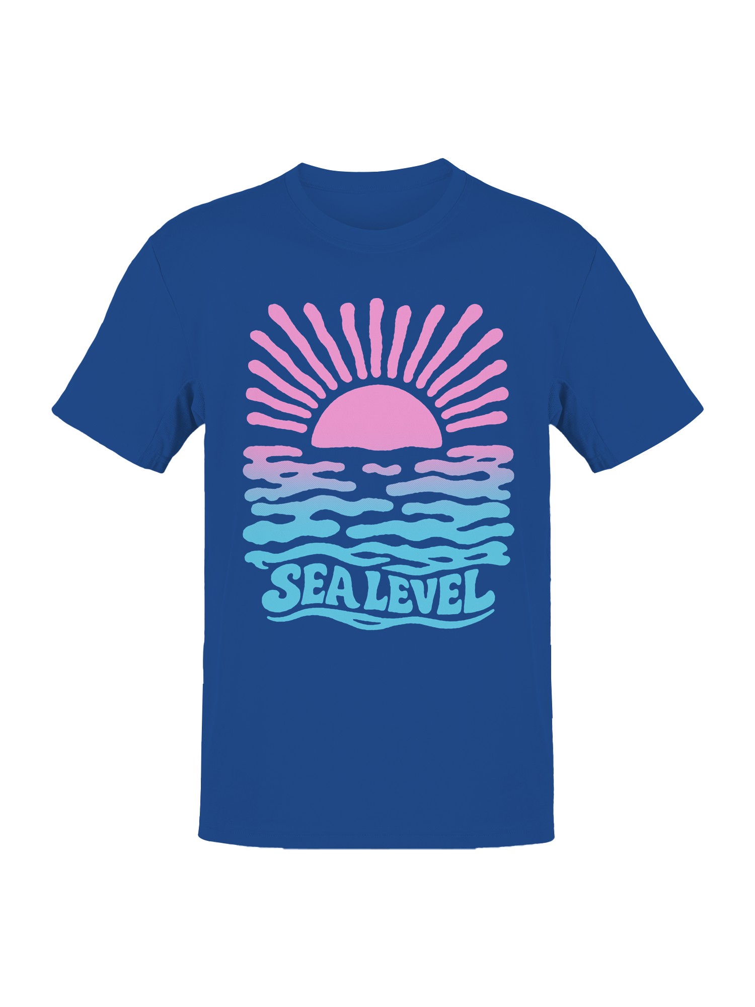 Retro Sea Level Sunset Design Men’s T-shirt