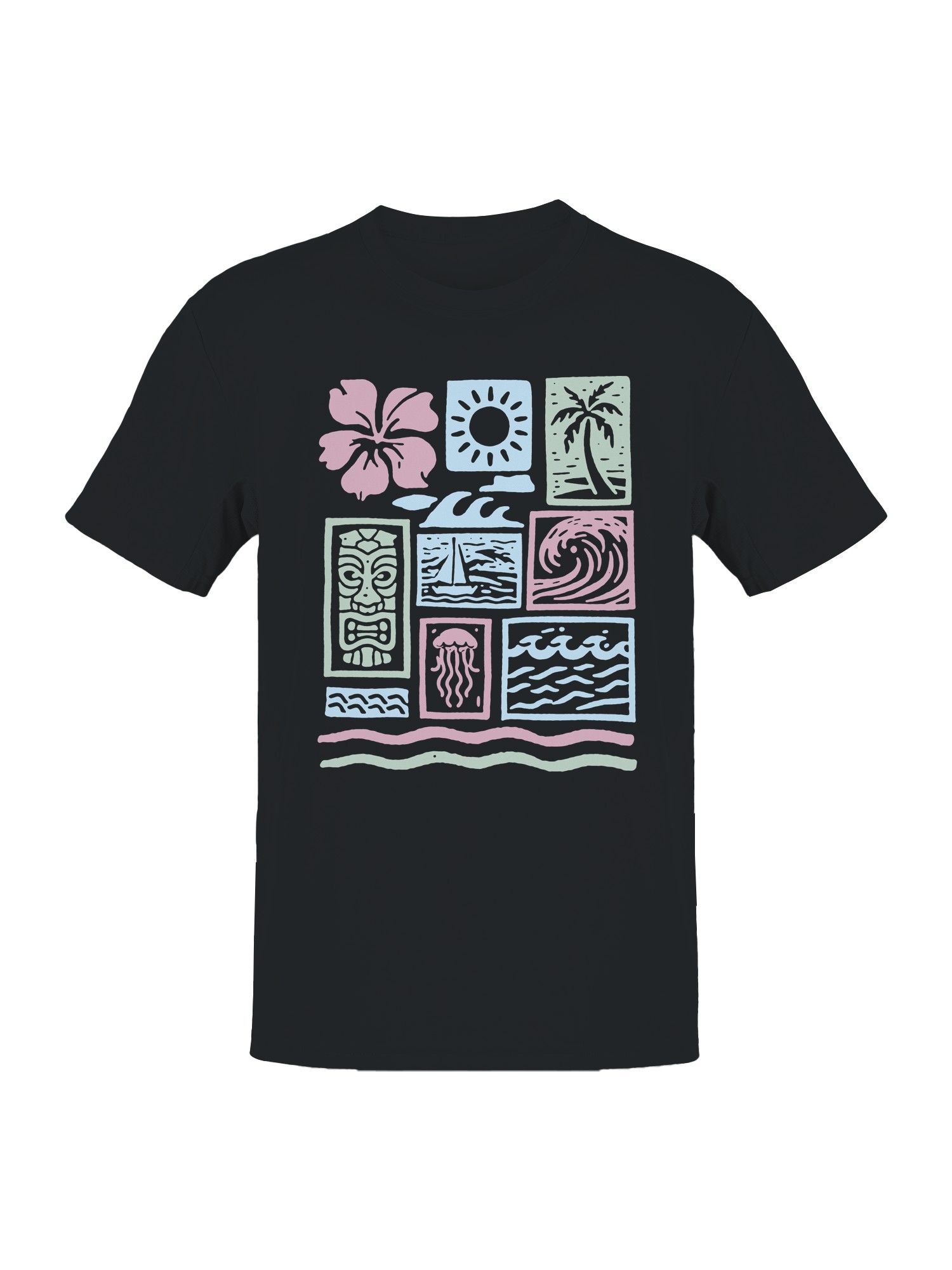 Tropical Vibes Ocean Graphic Men’s T-shirt
