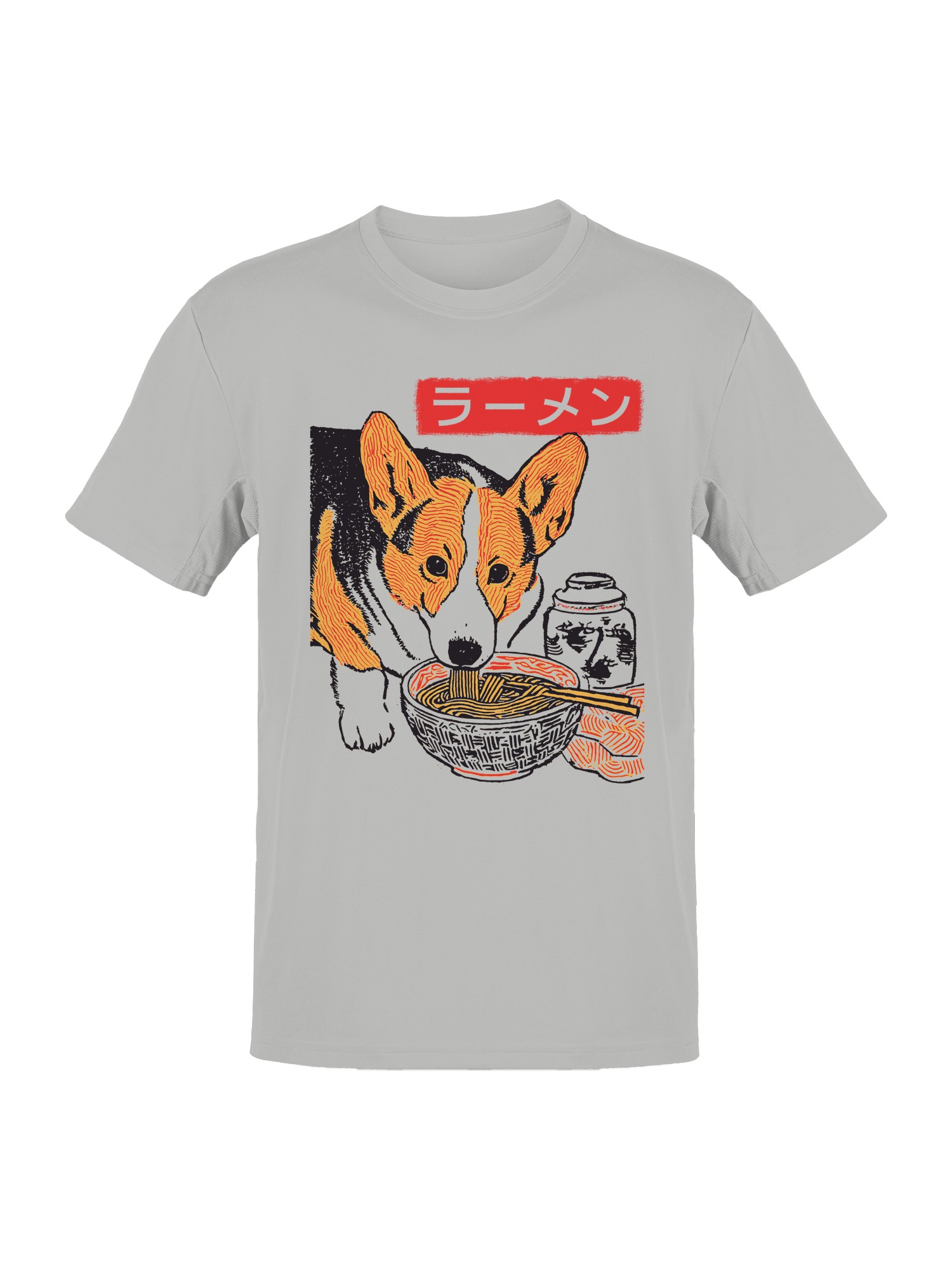 Corgi Ramen Delight Illustration Men’s T-shirt