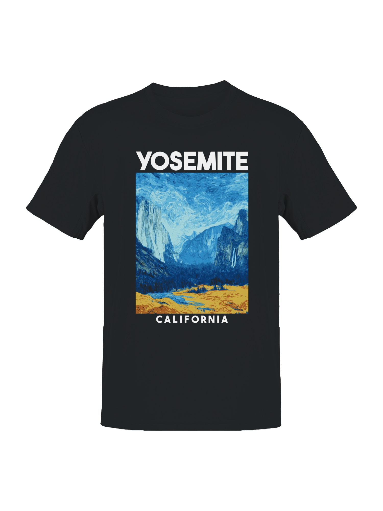 Yosemite California Starry Landscape Men’s T-shirt