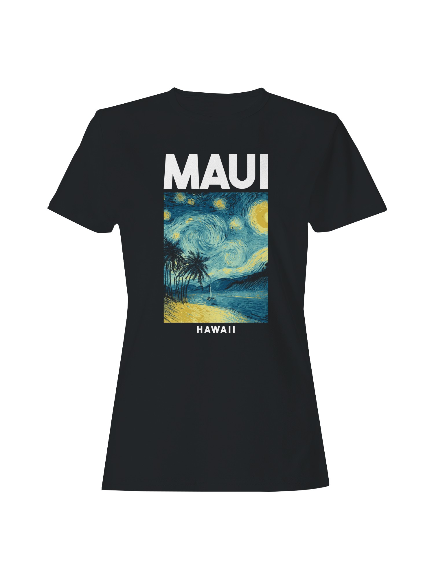 Maui Starry Night Beach Art Women’s T-shirt