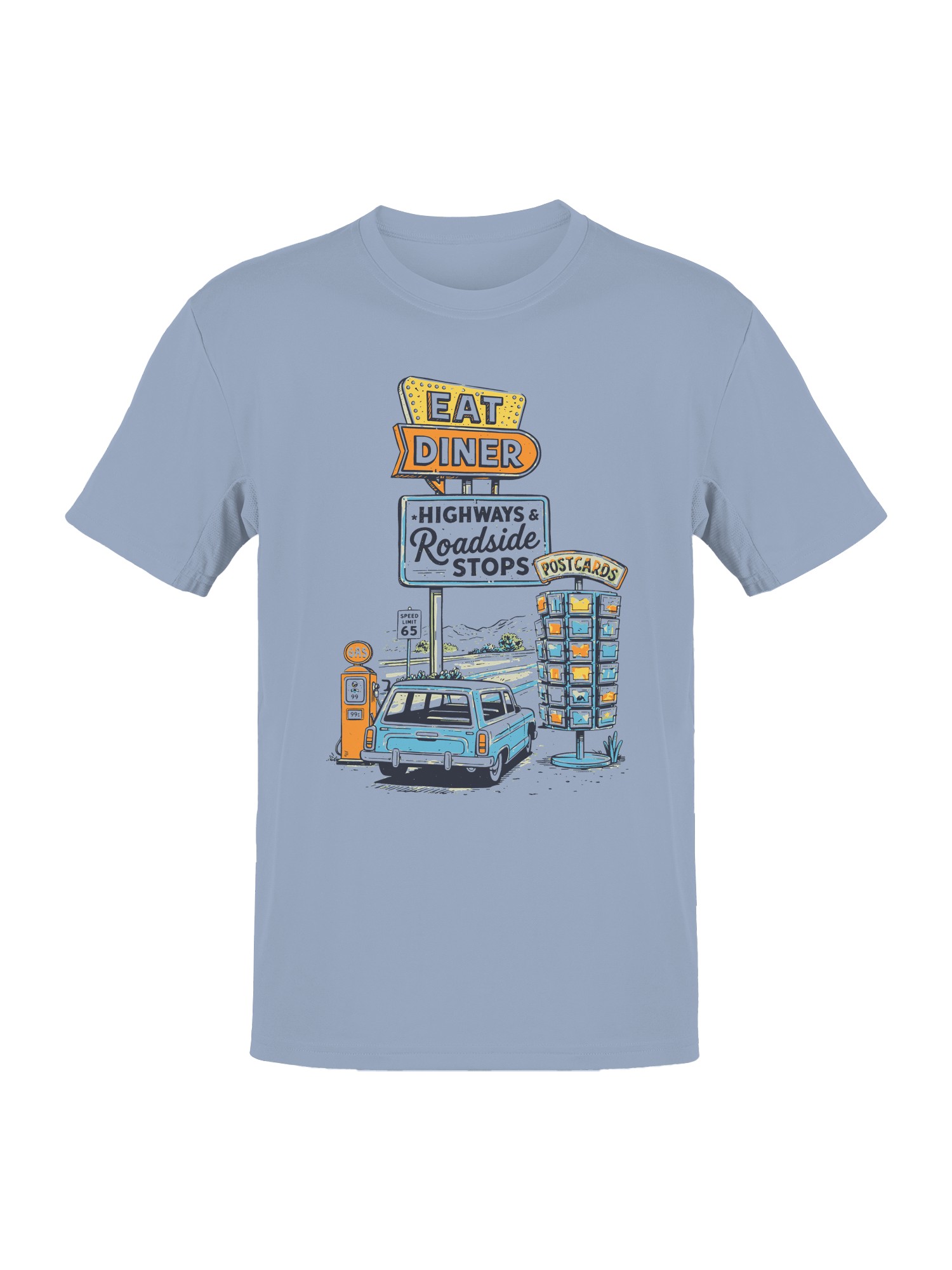 Retro Highways & Diner Design Men’s T-shirt