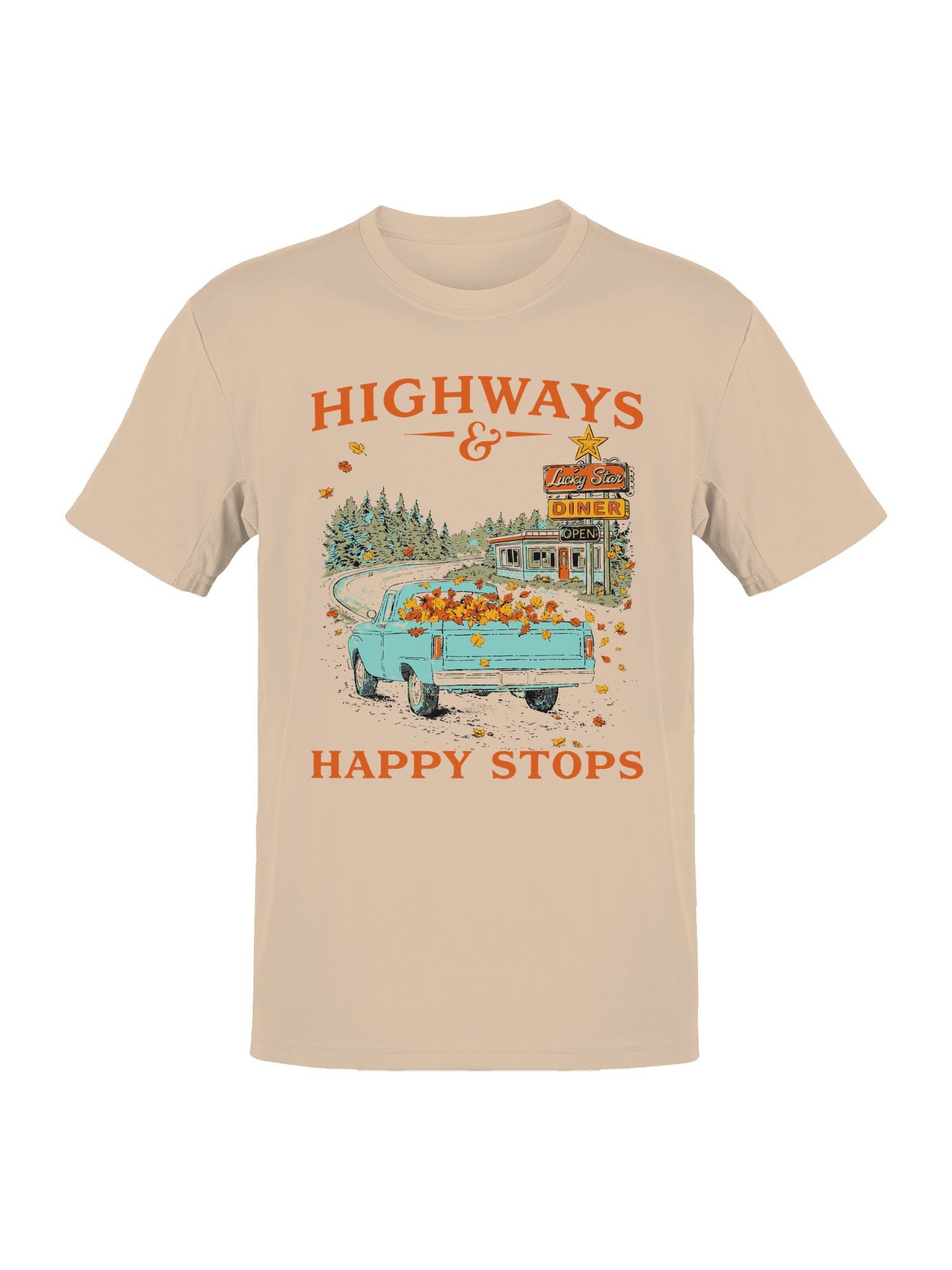 Highways & Happy Stops Autumn Scene Men’s T-shirt