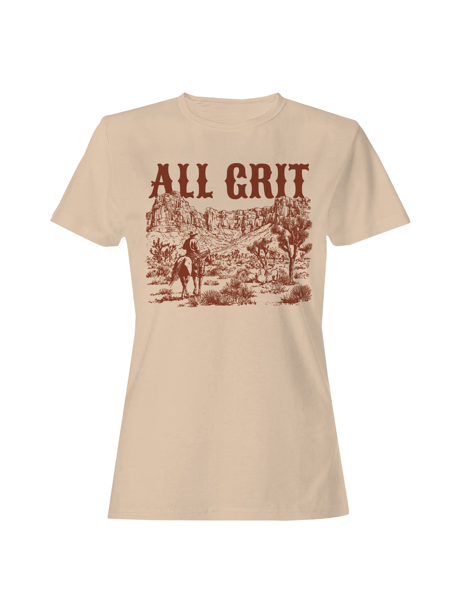 All Grit Cowboy Canyon Scene Women’s T-shirt
