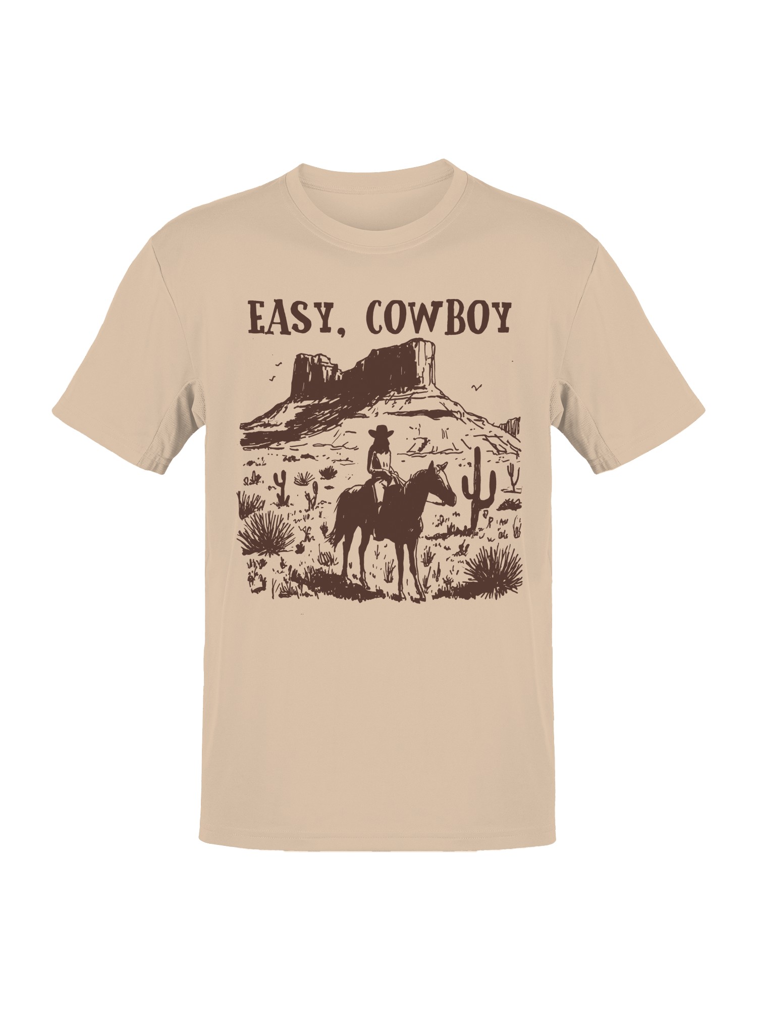 Easy Cowboy Western Desert Art Men’s T-shirt