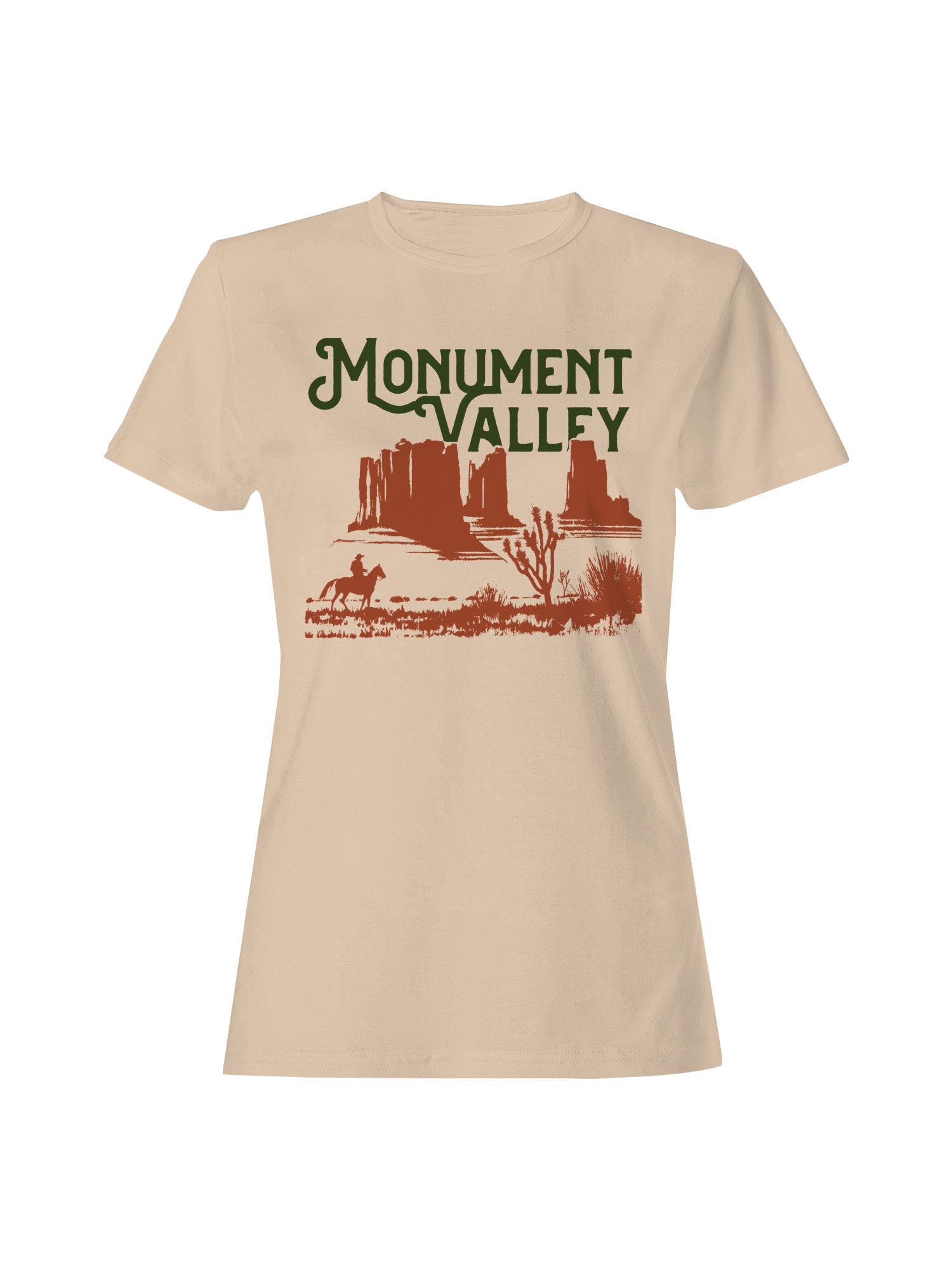 Monument Valley Cowboy Scene Art Women’s T-shirt