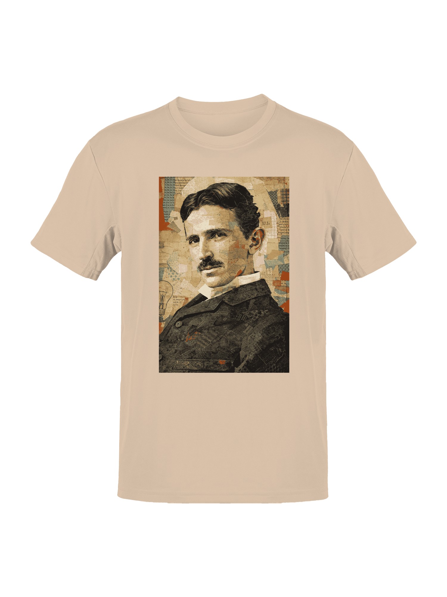 Tesla Vintage Collage Art Print Men’s T-shirt