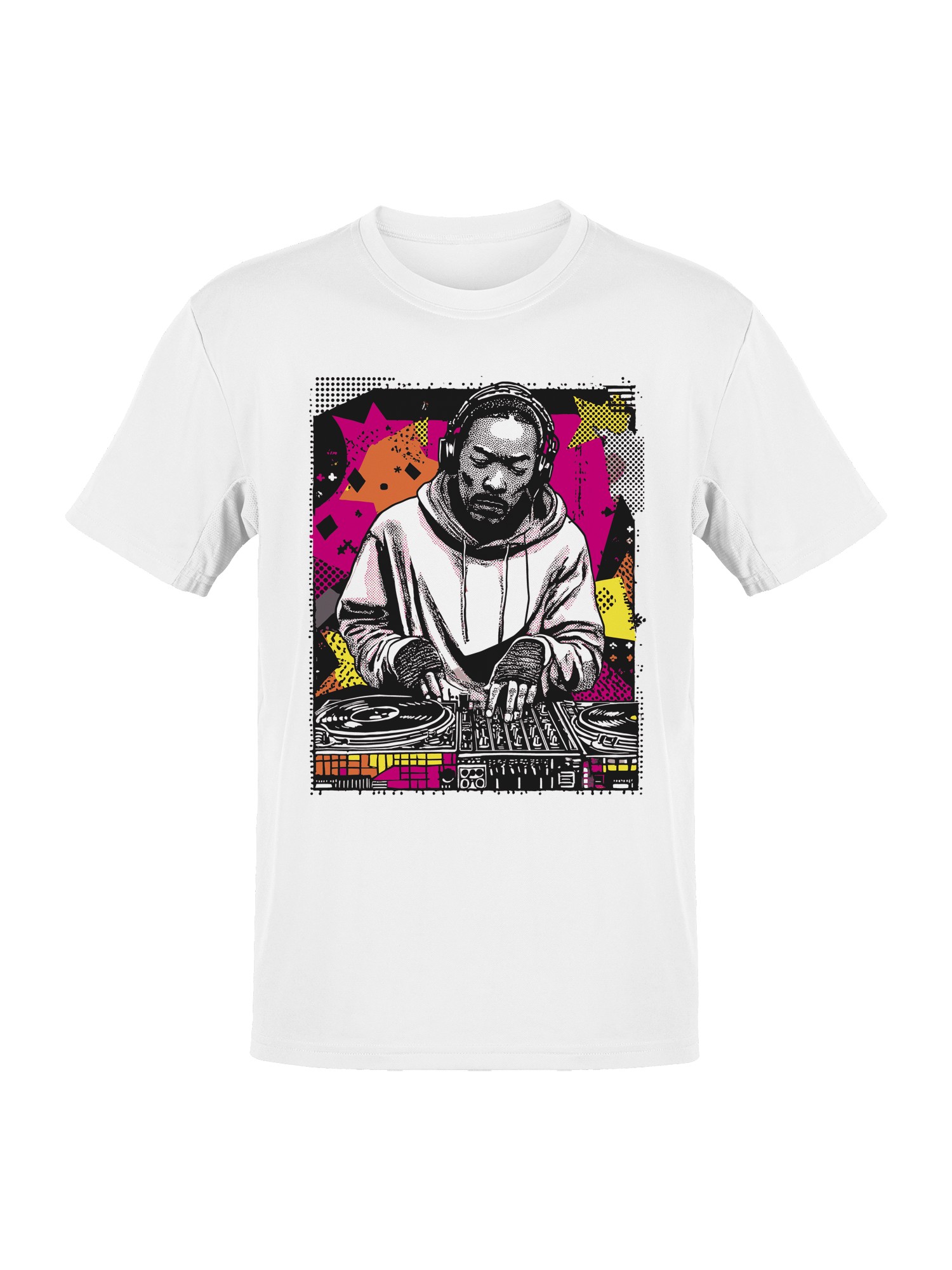 Retro DJ Mixing Pop Art Vibes Men’s T-shirt