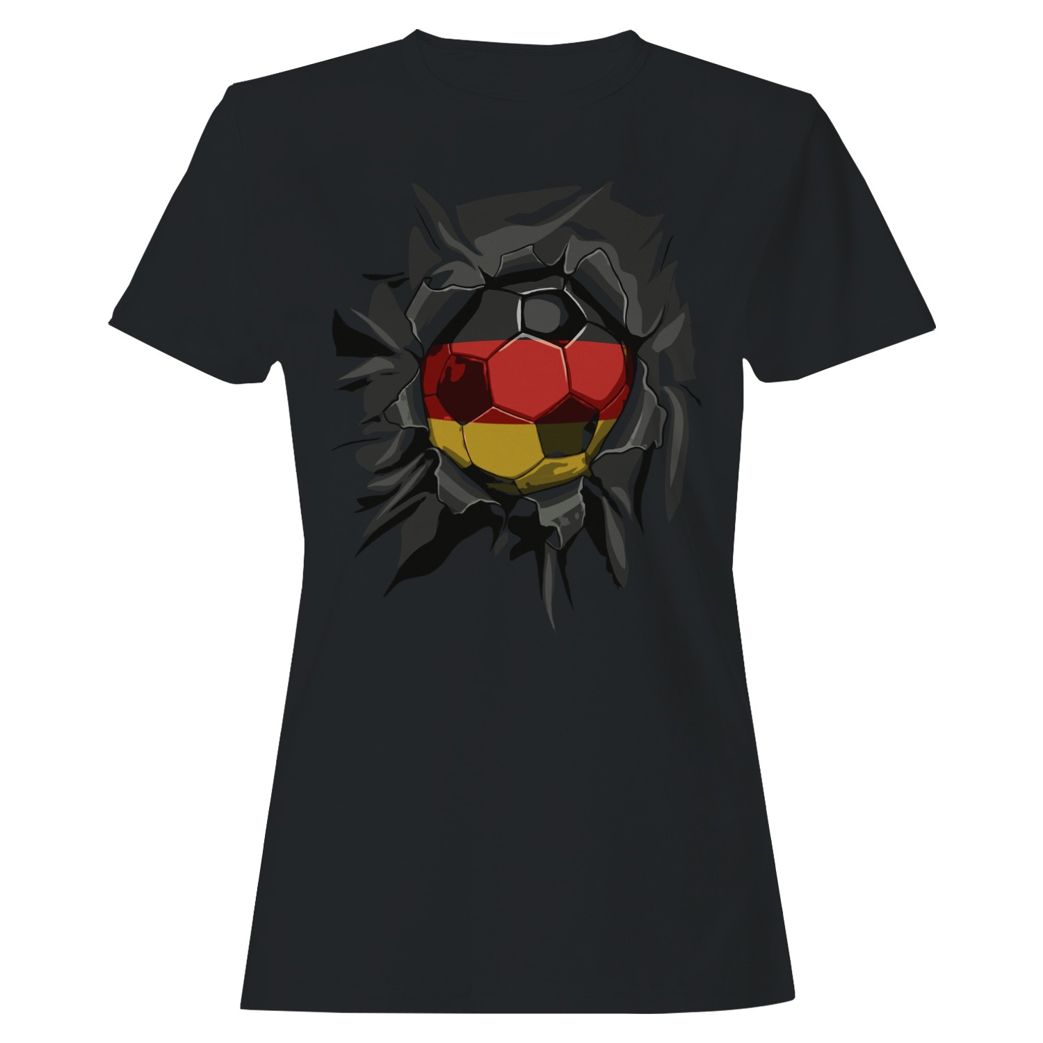 Germany Soccer Ripped Women’s T-shirt