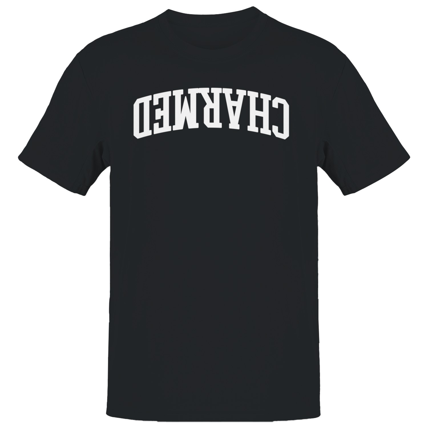 Upside Down Charmed Bold Typography Men’s T-Shirt