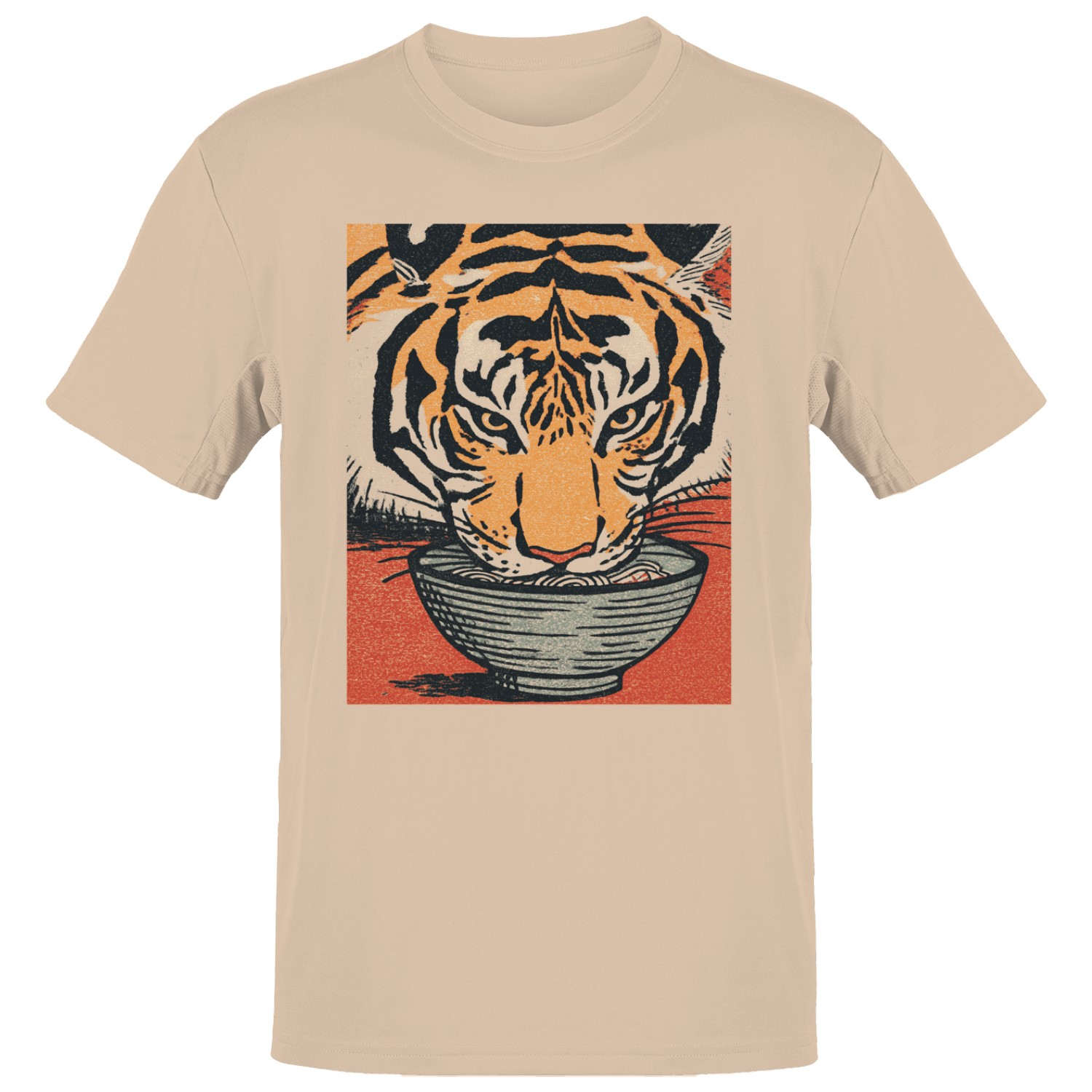 Tiger Ramen Bowl Illustration Men’s T-shirt