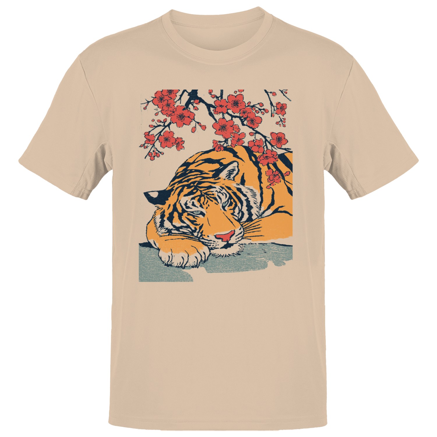 Resting Tiger Cherry Blossoms Men’s T-shirt