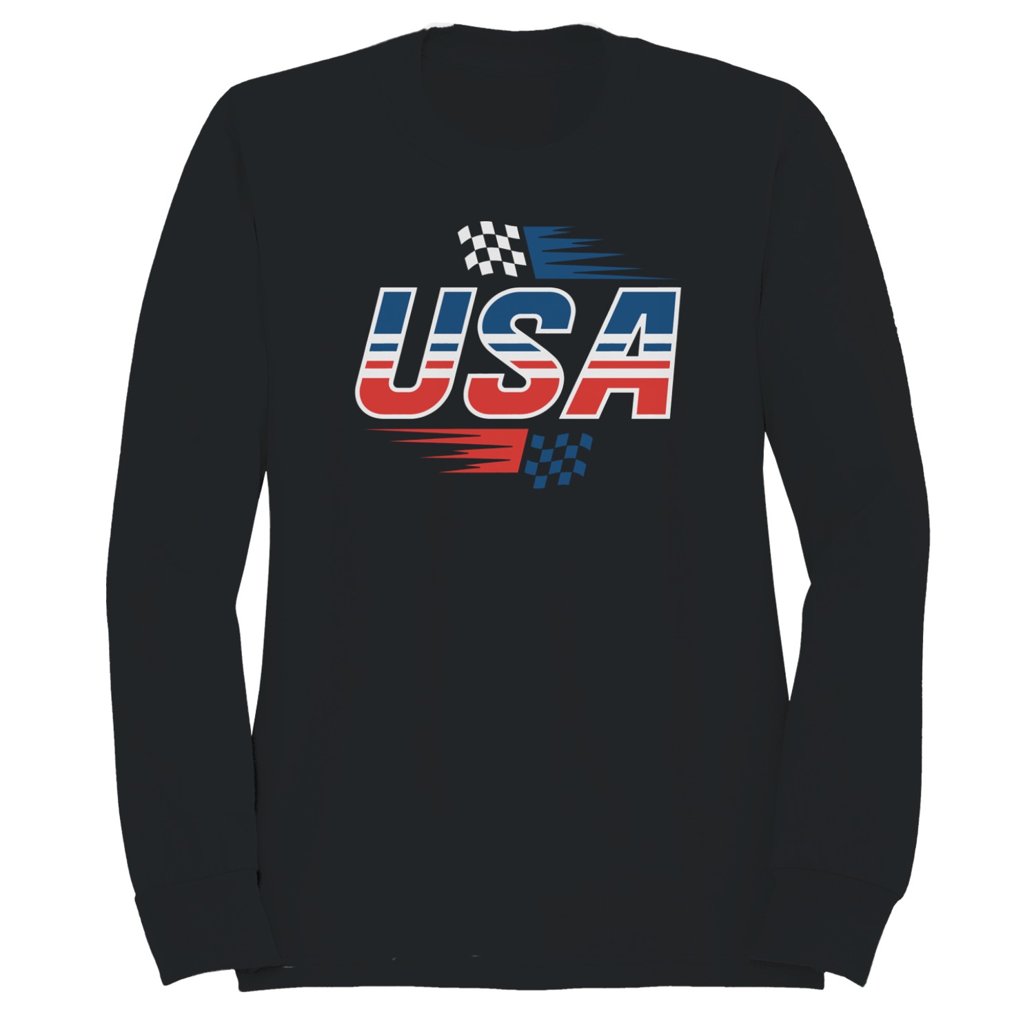USA Racing Flag Speed Graphic Men's Sweatshirt | eBay
