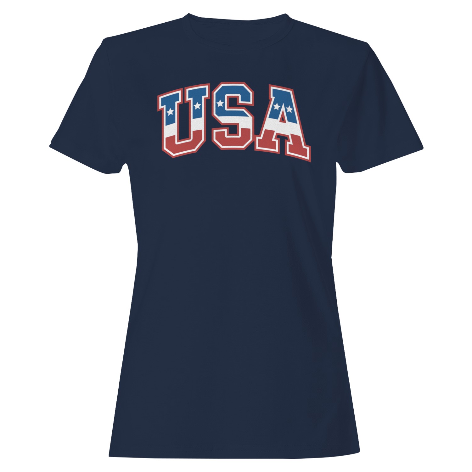 USA Red White Blue Patriotic Graphic Women’s T-shirt