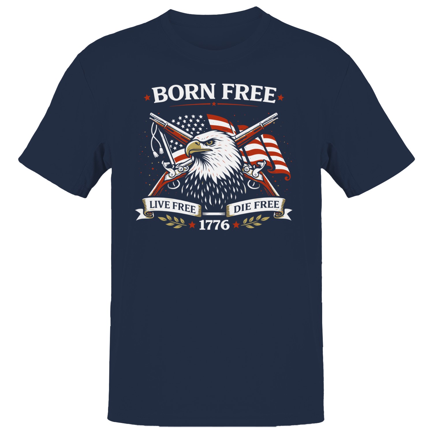 Born Free Live Free Die Free Eagle Men’s T-shirt