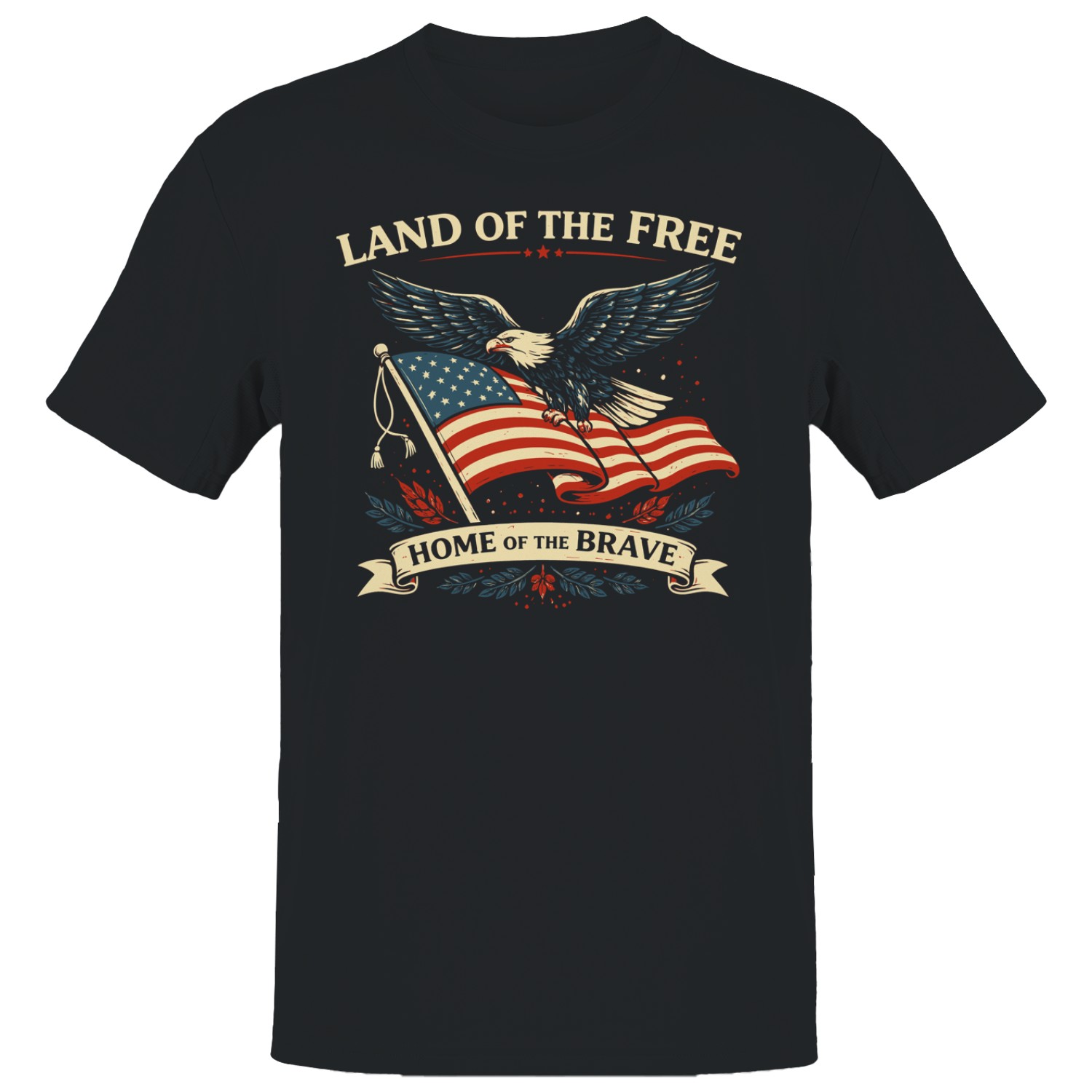 Men’s T-shirt – Land of the Free Home of the Brave Eagle