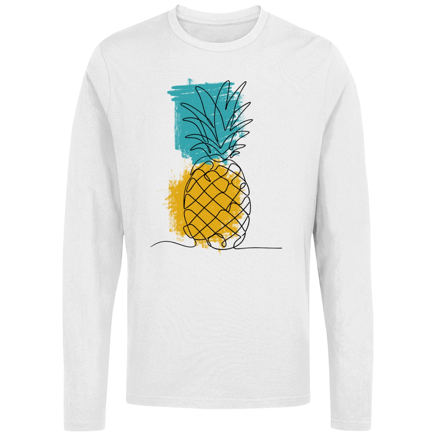 Abstract Pineapple Art Men’s Long Sleeve Shirt