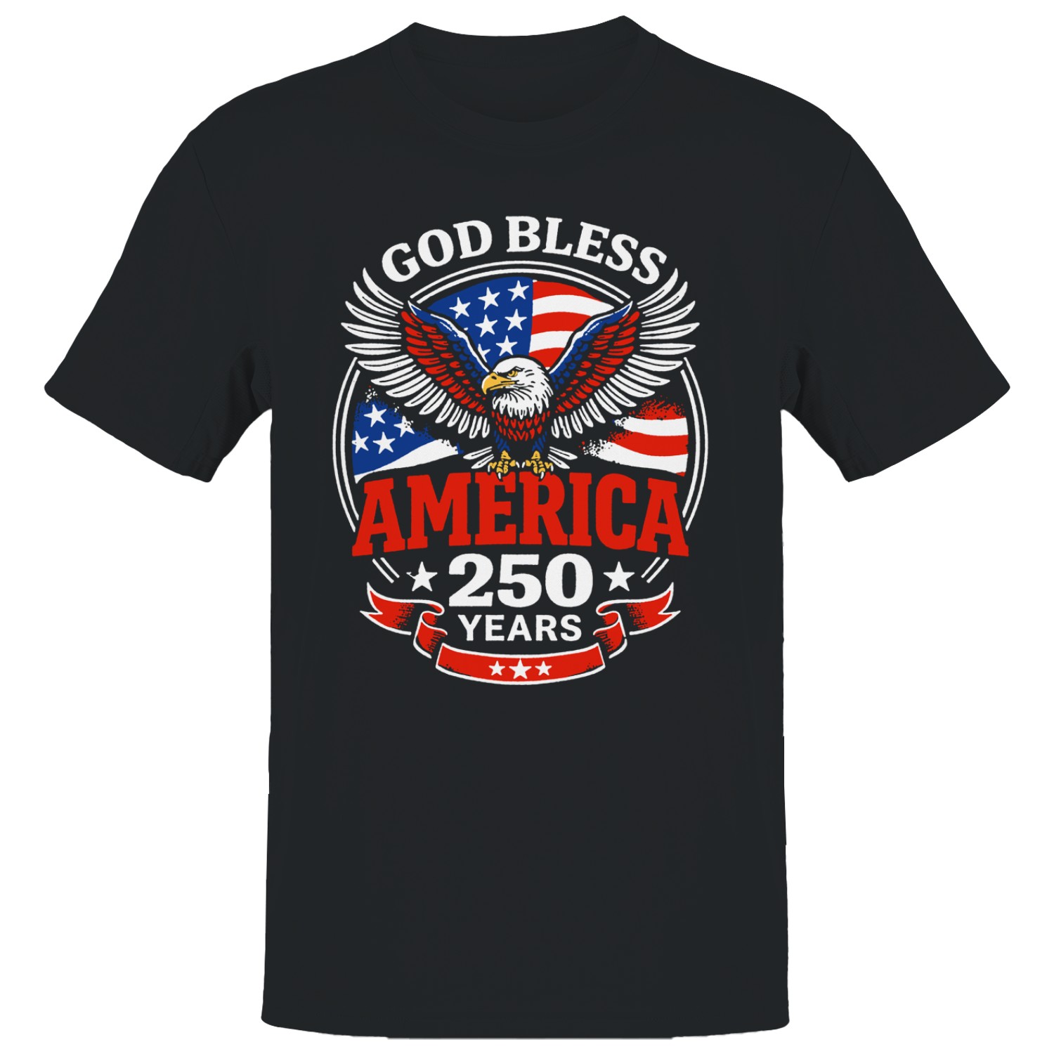 God Bless America Eagle Patriotic Men’s T-shirt