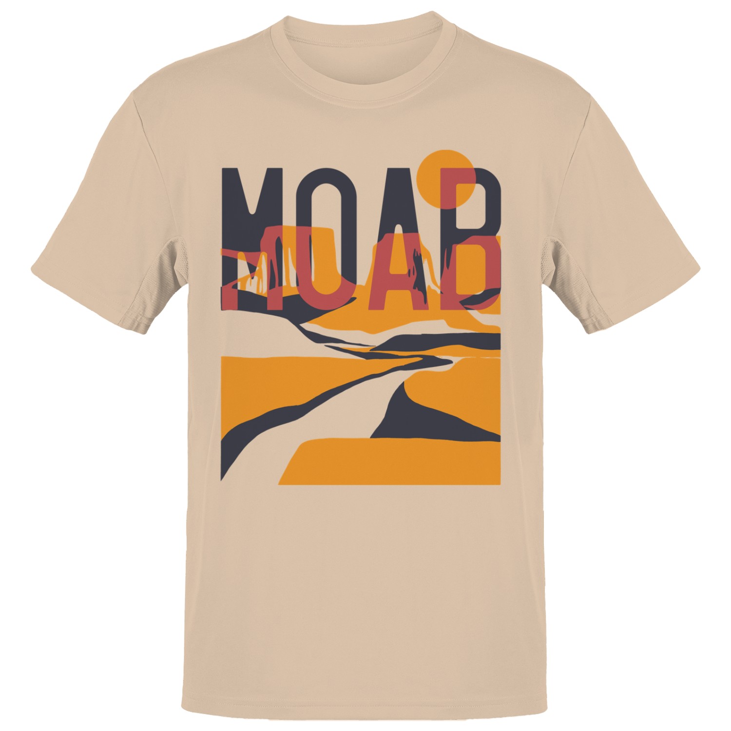 Moab Desert Sunset Illustration Men’s T-shirt