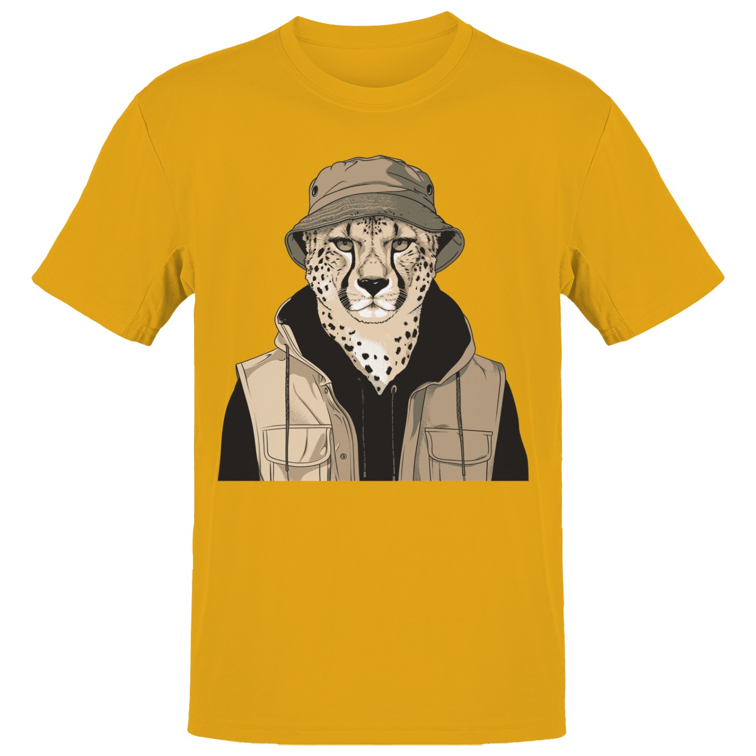 Cheetah in Bucket Hat Men’s T-shirt
