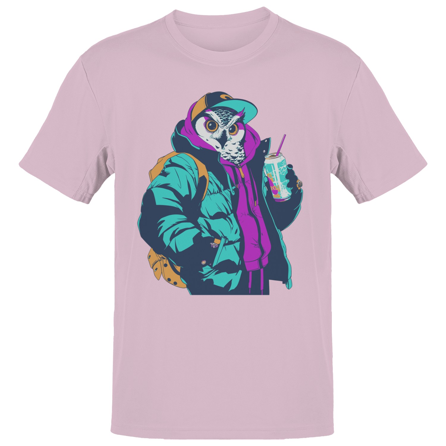 Urban Owl Drinking Can Men’s T-shirt