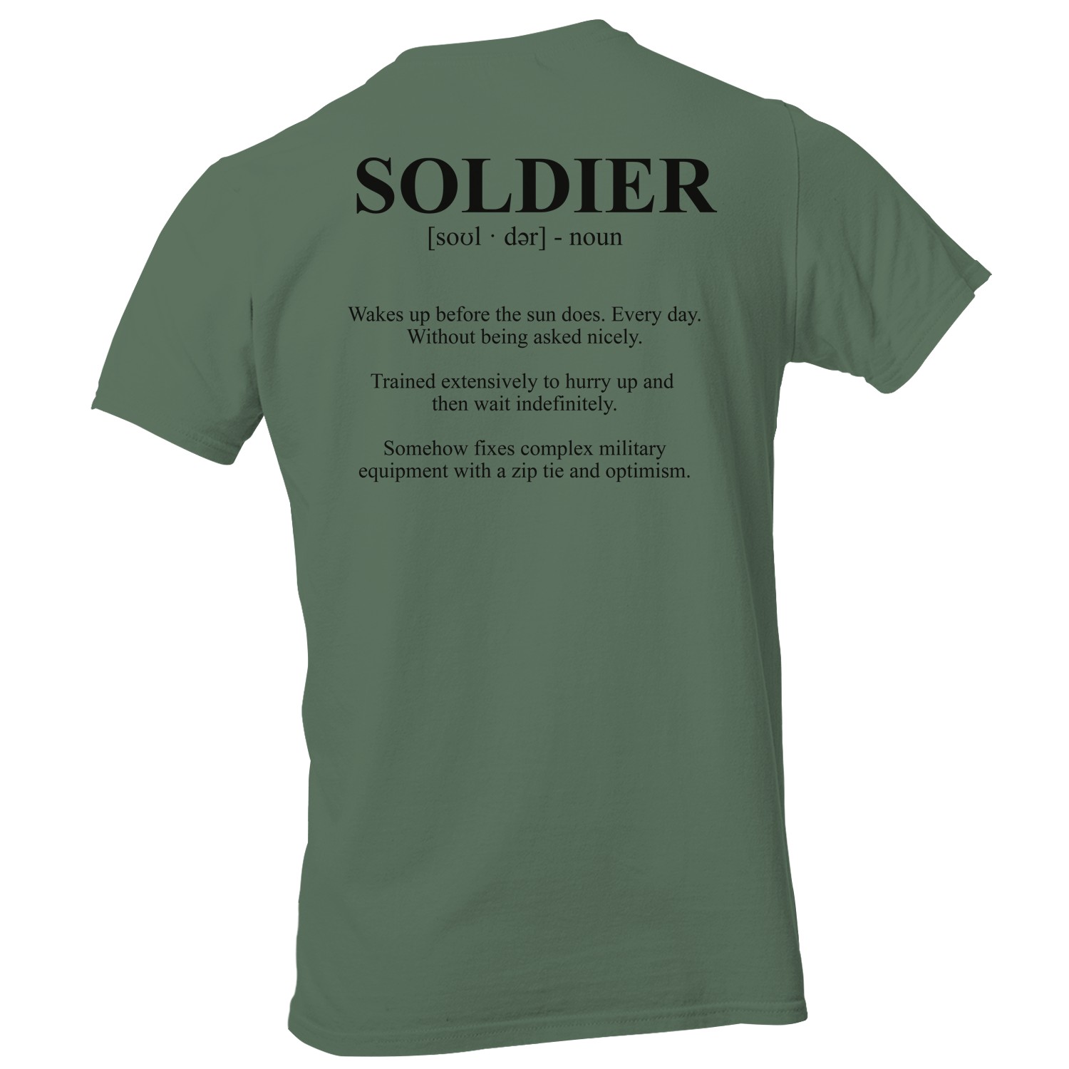 Soldier Definition Funny Military Quote T-shirt
