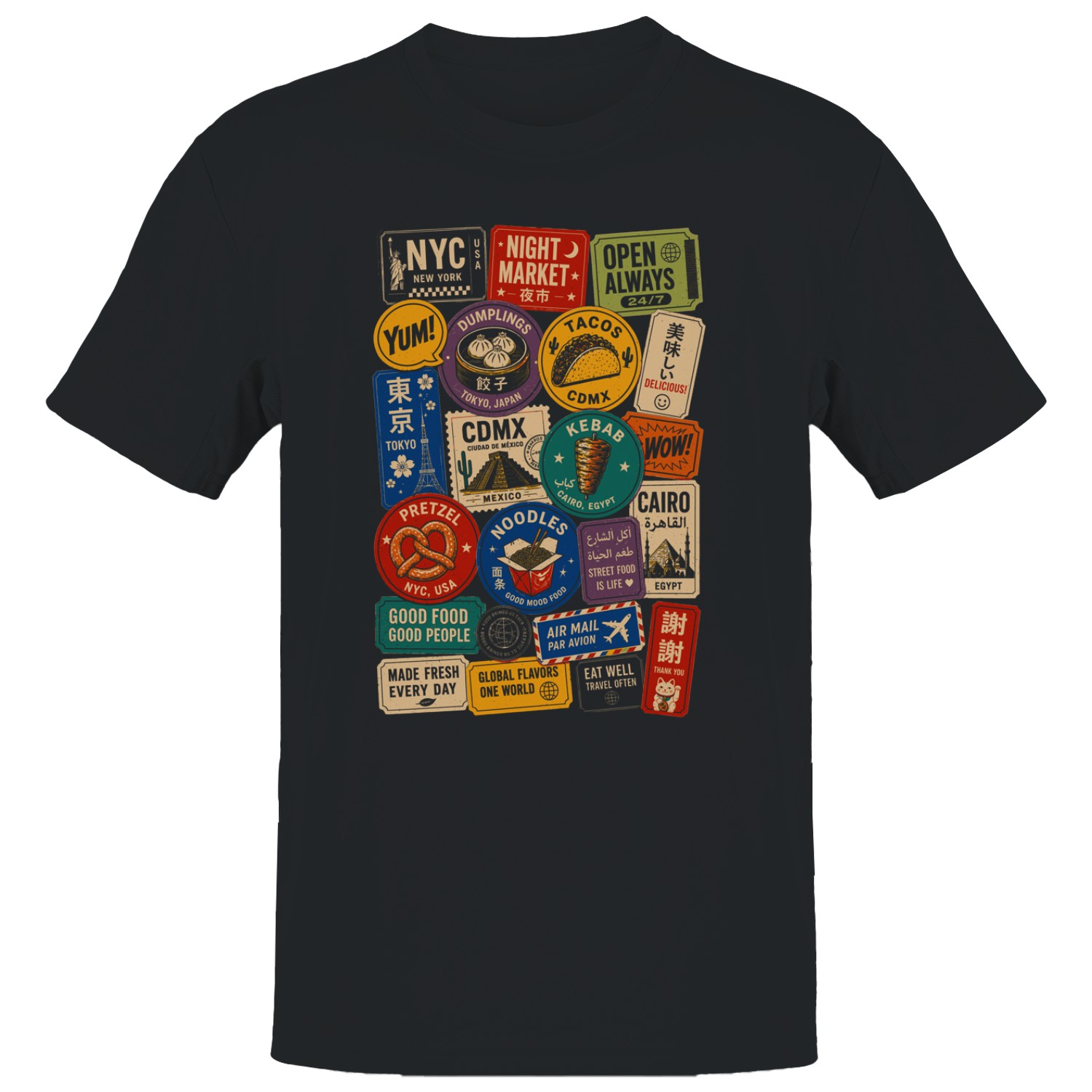 Global Street Food Travel Men&rsquo;s T-shirt