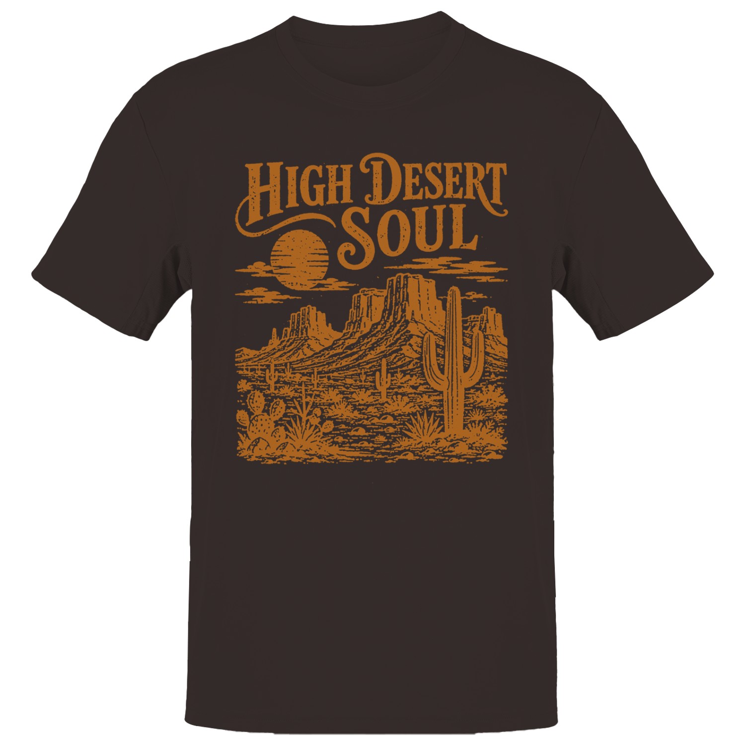 High Desert Soul Men’s T-shirt – Cactus Landscape