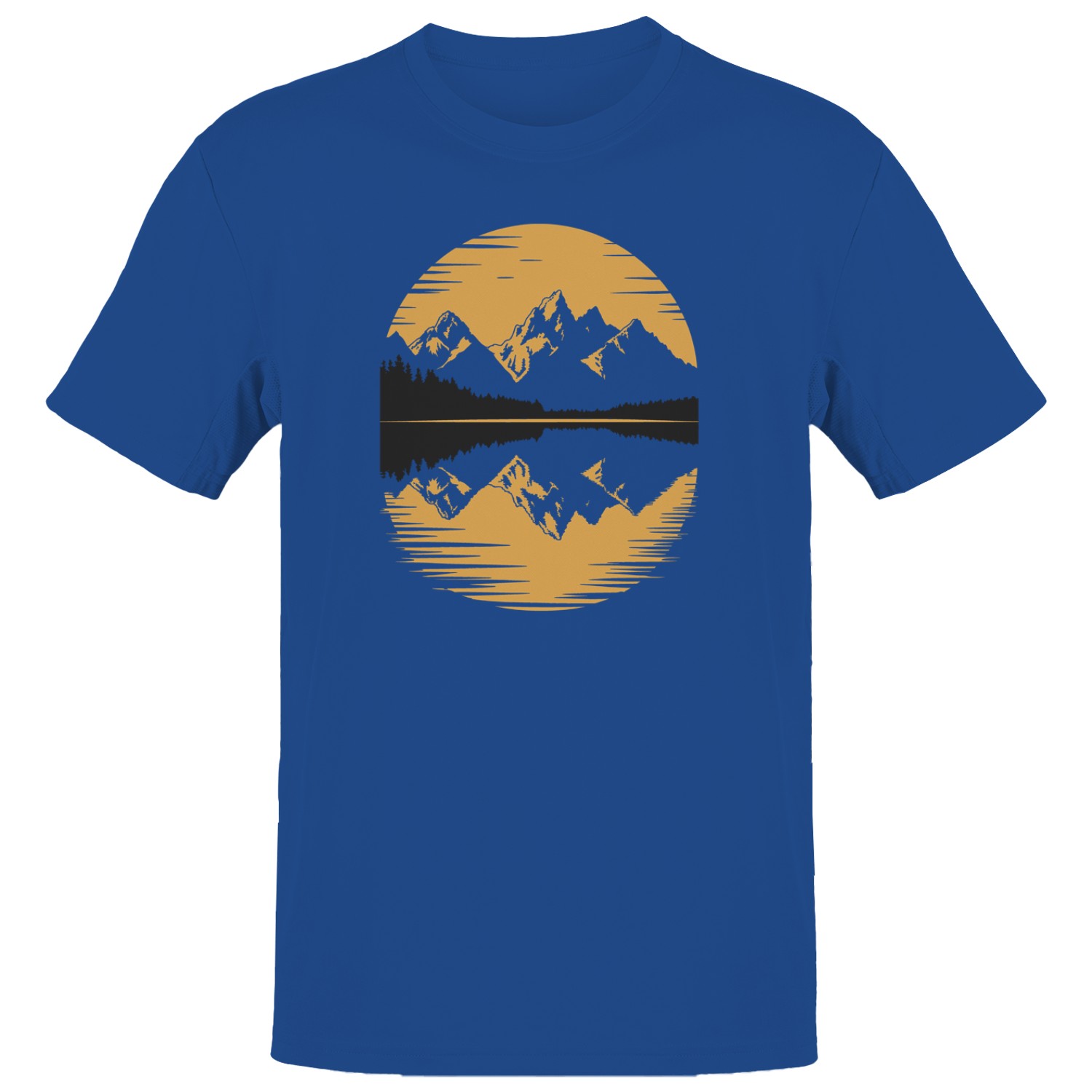 Mountain Lake Sunset Scene Men’s T-shirt