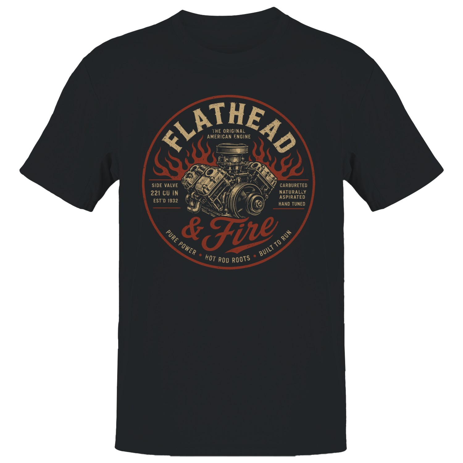 Flathead Fire American Engine Men’s T-shirt