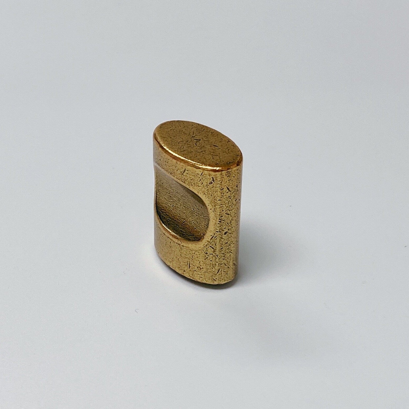 U-Shaped “Florence” Cabinet Knob and Drawer Pulls in Antique Brass