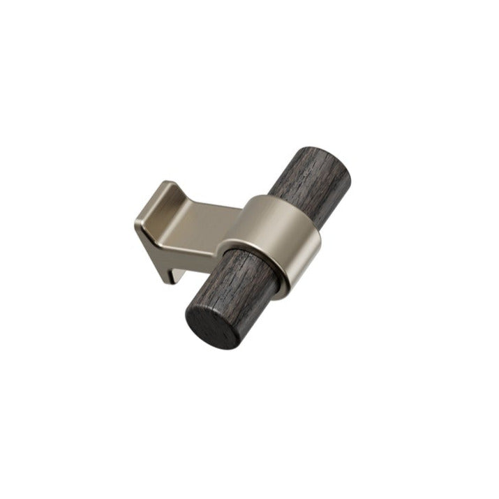 Dark Wood and Bronze “Bond” T-Bar Dual Finish Knob and Pulls