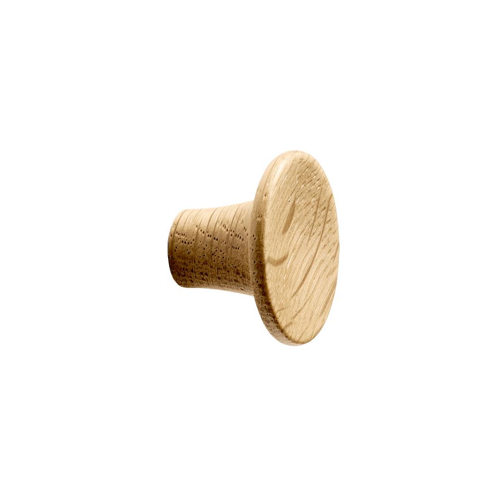 Lacquered Oak Wood “Tuba” Cabinet Knob and Drawer Pulls