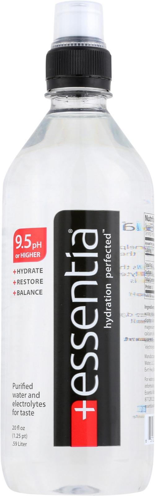 Essentia Hydration Perfected Drinking Water 9.5 Ph. Case Of 24 20