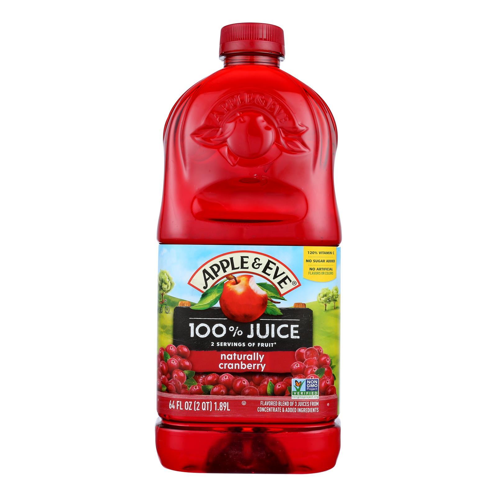 Apple And Eve 100 Percent Juice Naturally Cranberry Juice Case Of 8 64 Fl Oz eBay