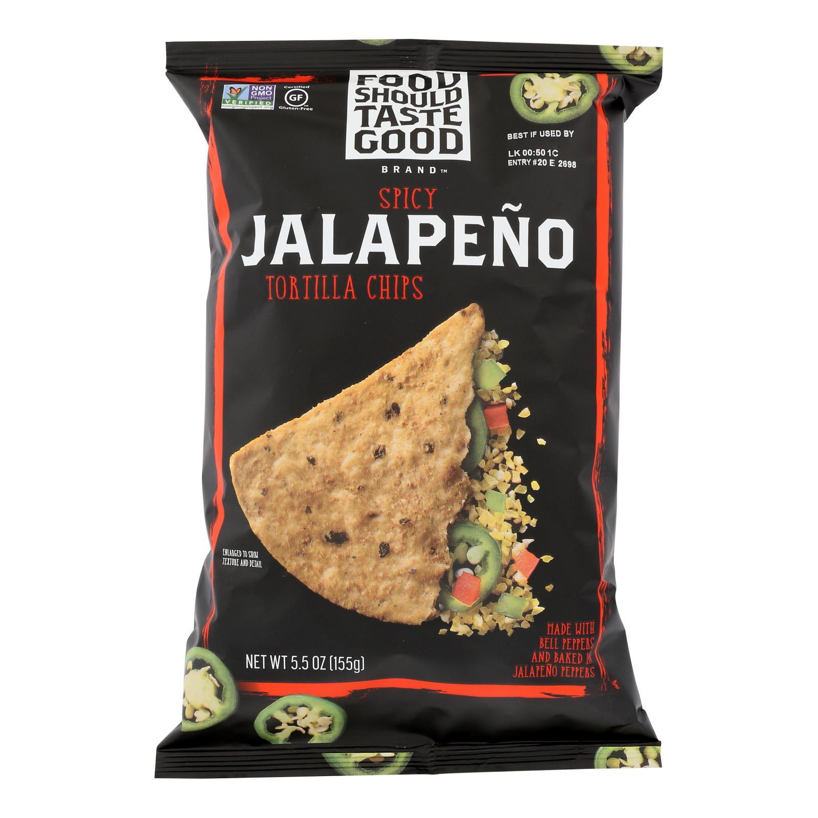 Food Should Taste Good Tortilla Chips Jalapeno 5.5 Oz Case Of 12