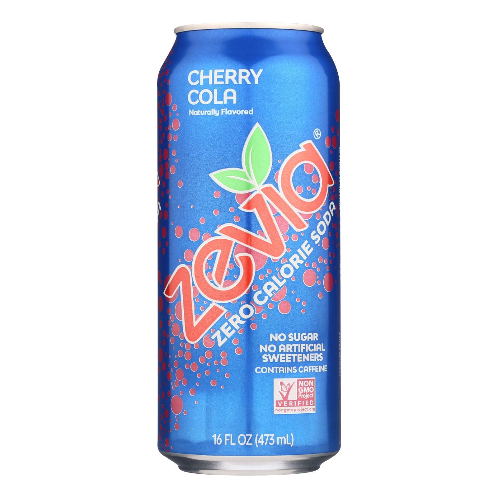 Zevia Zero Calorie Soda Cherry Cola Case Of 12 16 Fl Oz eBay
