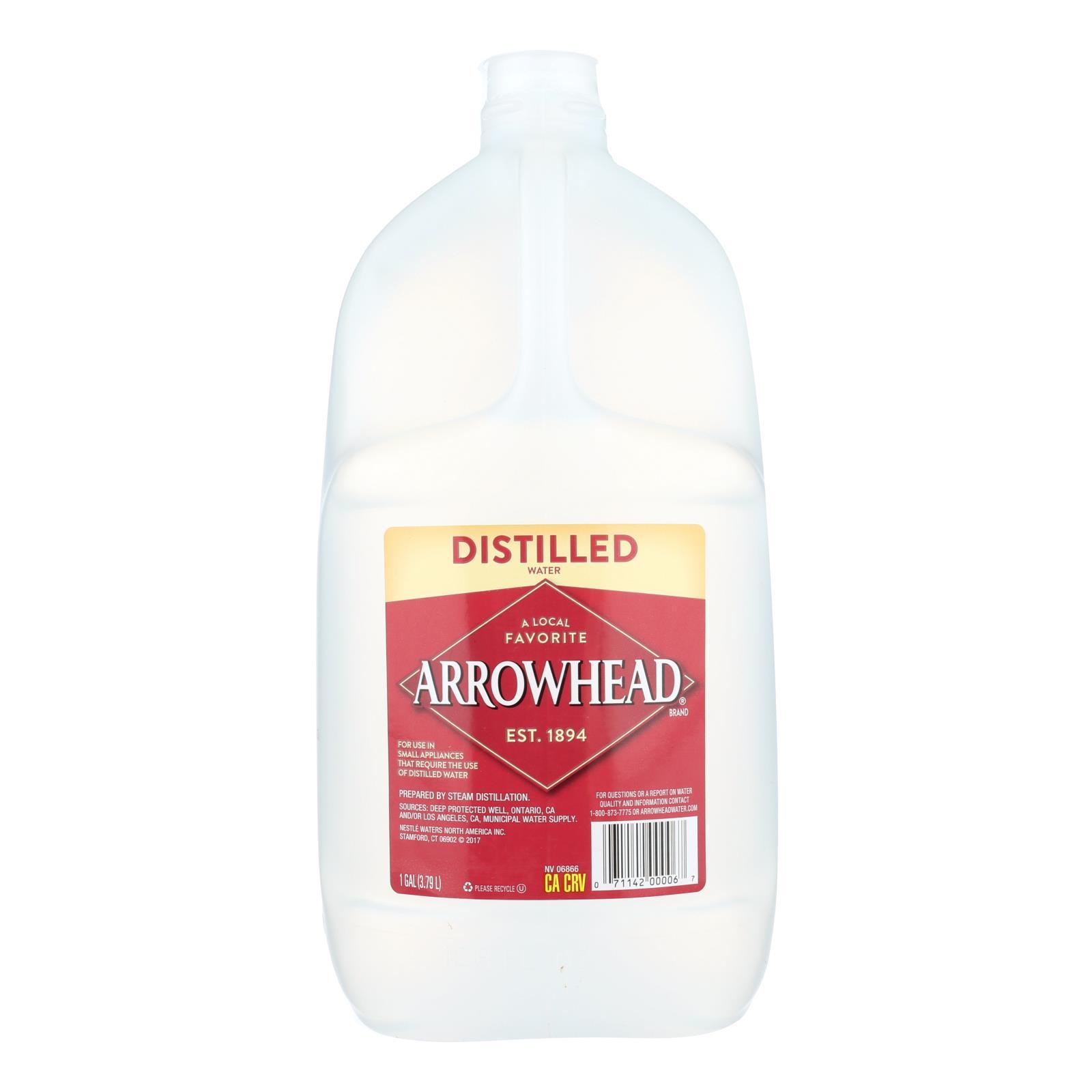 Distilled Water Gallon Arrowhead Spring Water Pack of 6 Gallon