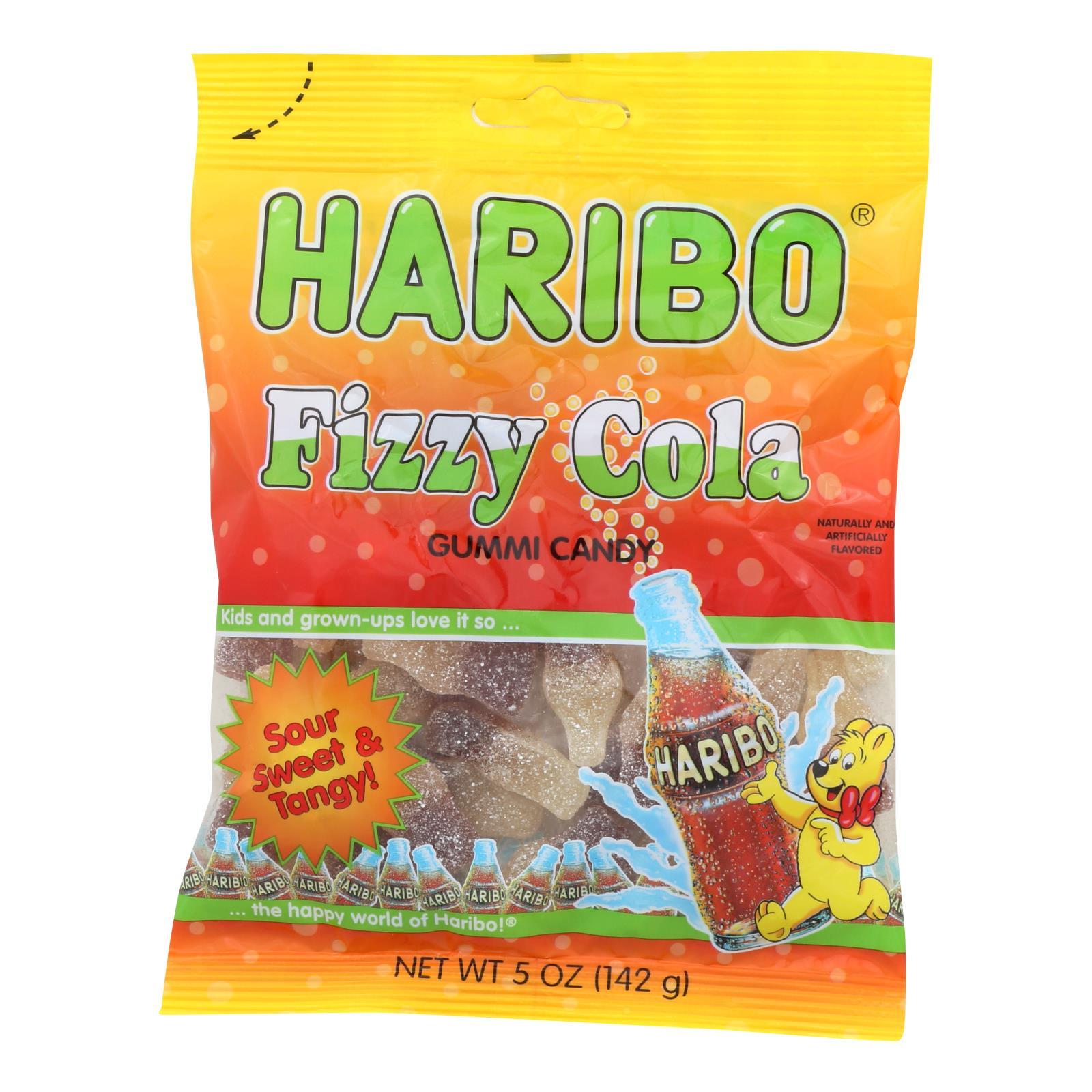 Haribo Fizzy Cola Gummi Candy Sour Sweet & Tangy! Case Of 12 5 Oz