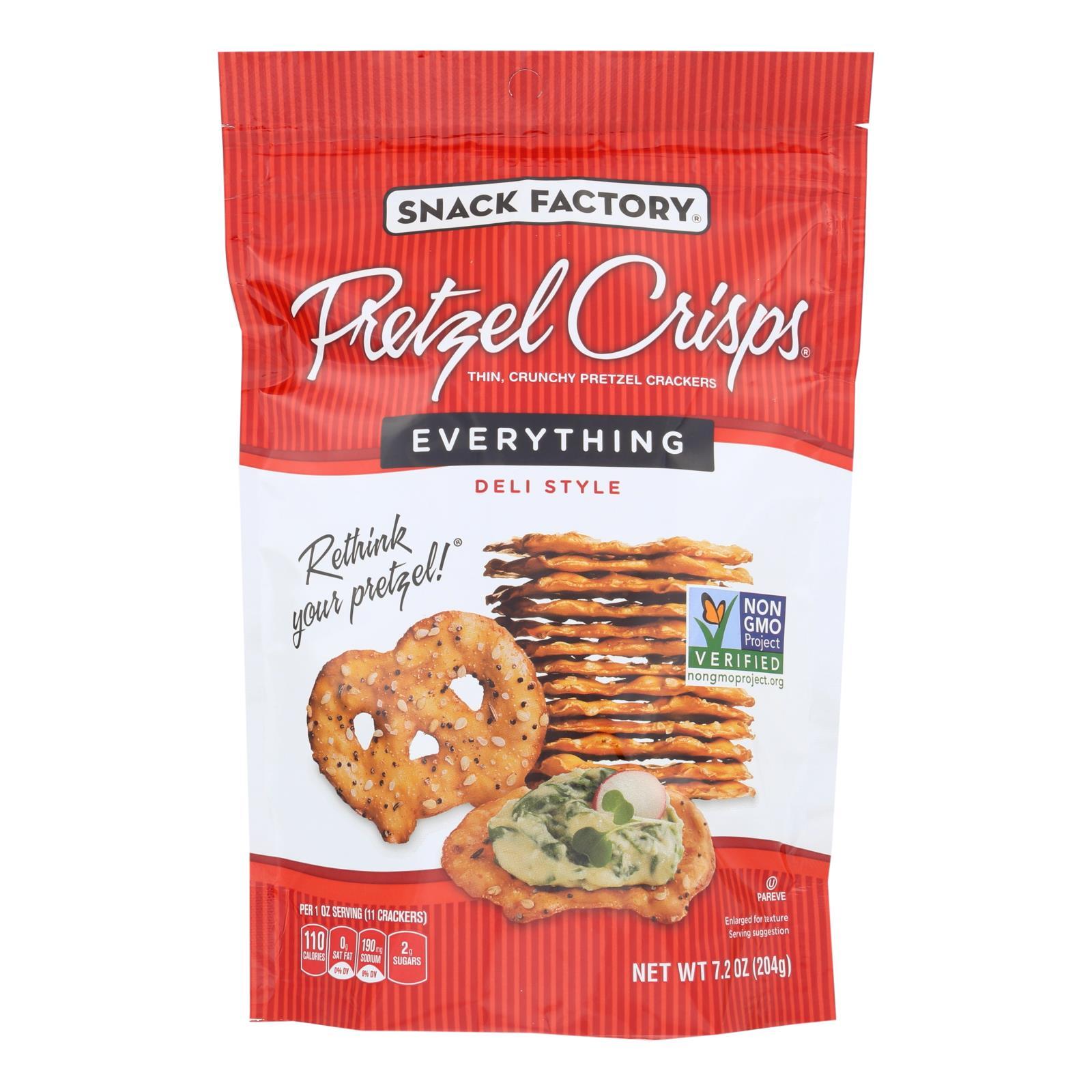 Pretzel Crisp Pretzel Crisps Everything Case Of 12 7.2 Oz. eBay